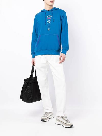 Paul & Shark logo-print pullover hoodie outlook