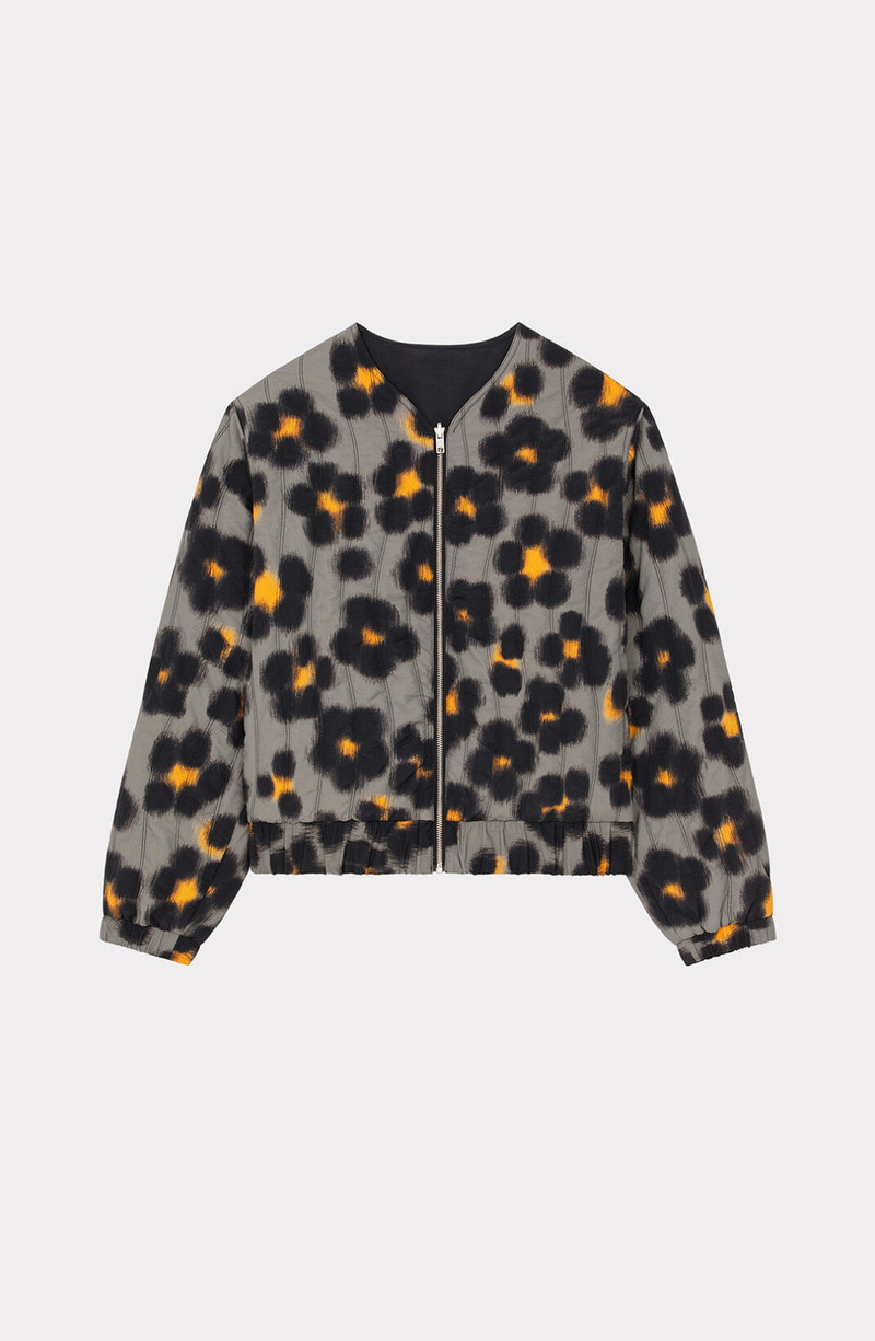 'Hana Leopard' reversible bomber jacket 3