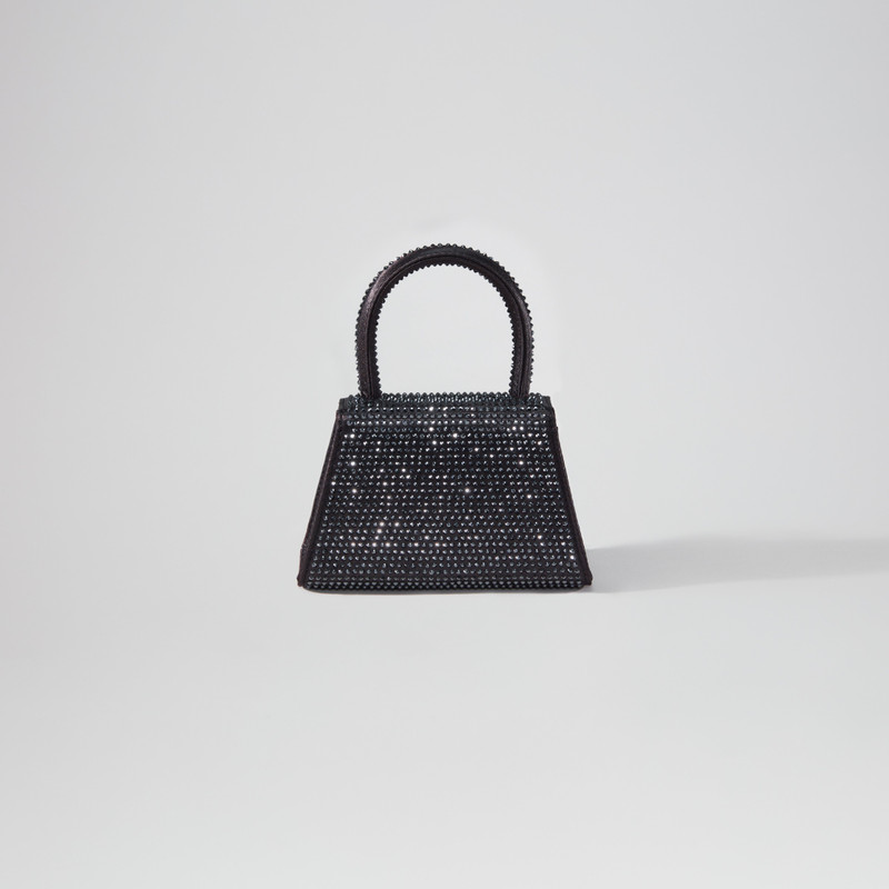 Black Rhinestone Micro Bow Bag 3