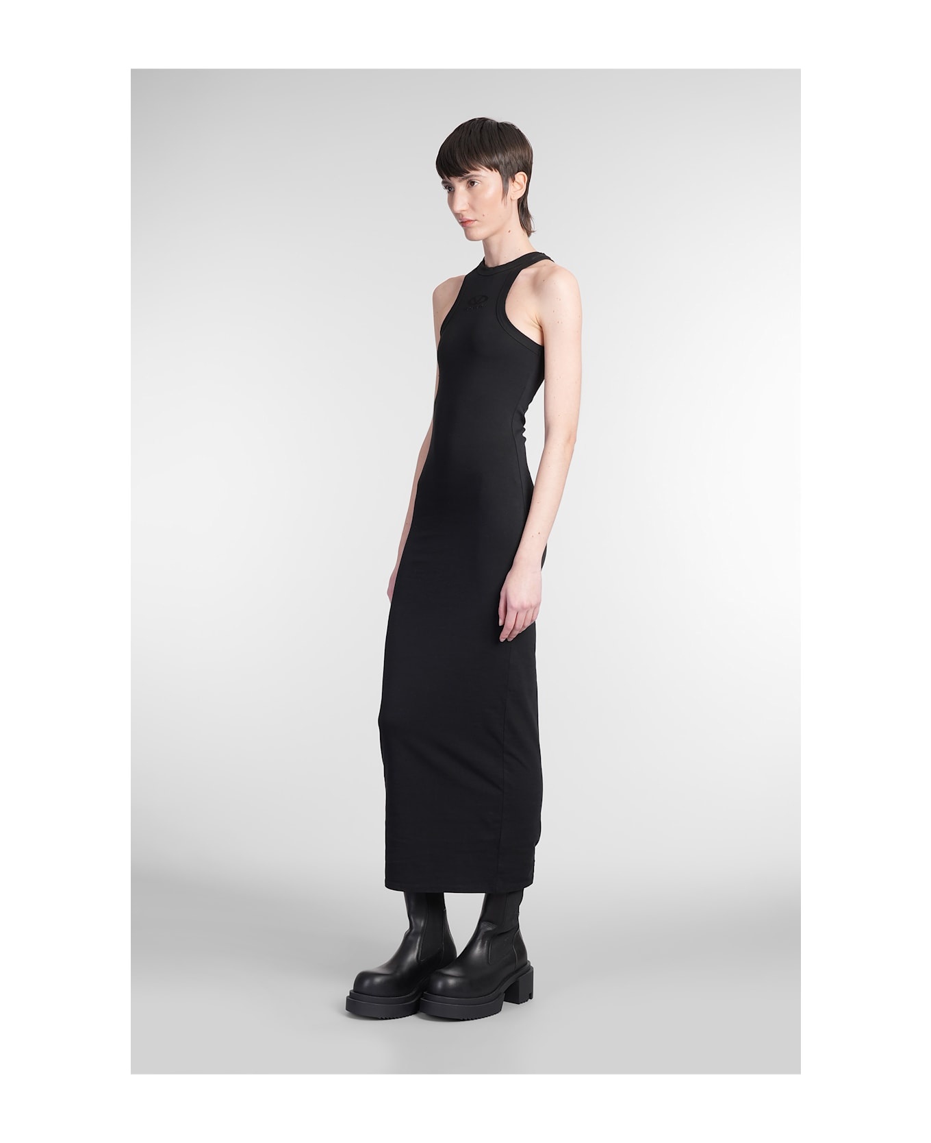 Dress Woman In Black Cotton - 4