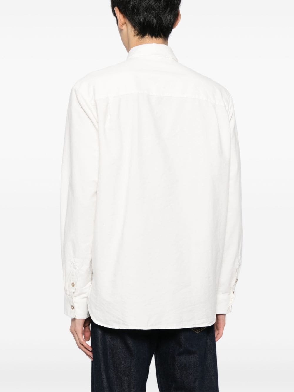 logo-embroidered organic cotton shirt - 4