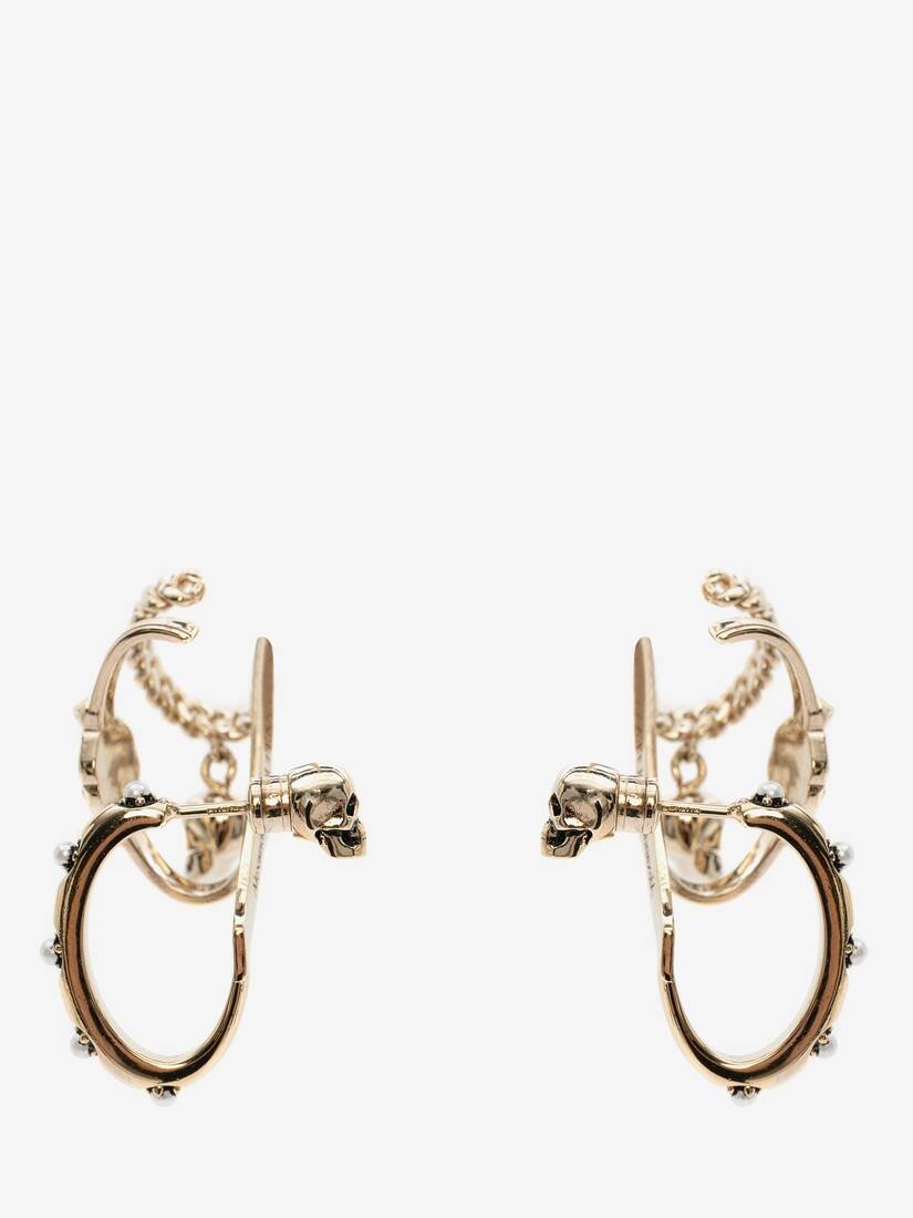 Multi Hoop Earrings in Pale Gold - 3