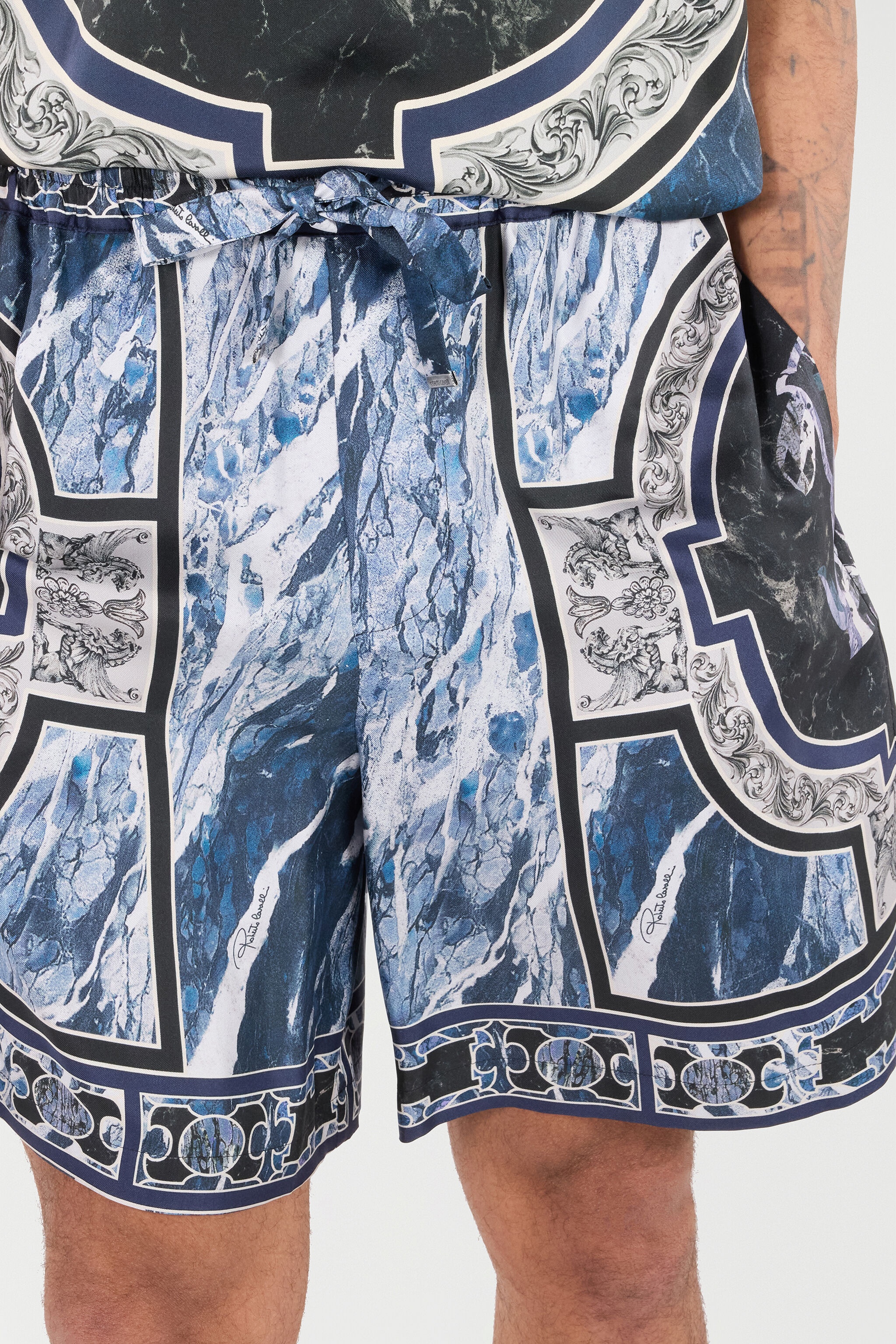 Short With Marble Print And Accents - 6