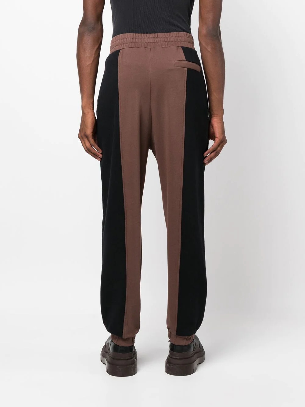 panelled cotton-jersey track pants - 4