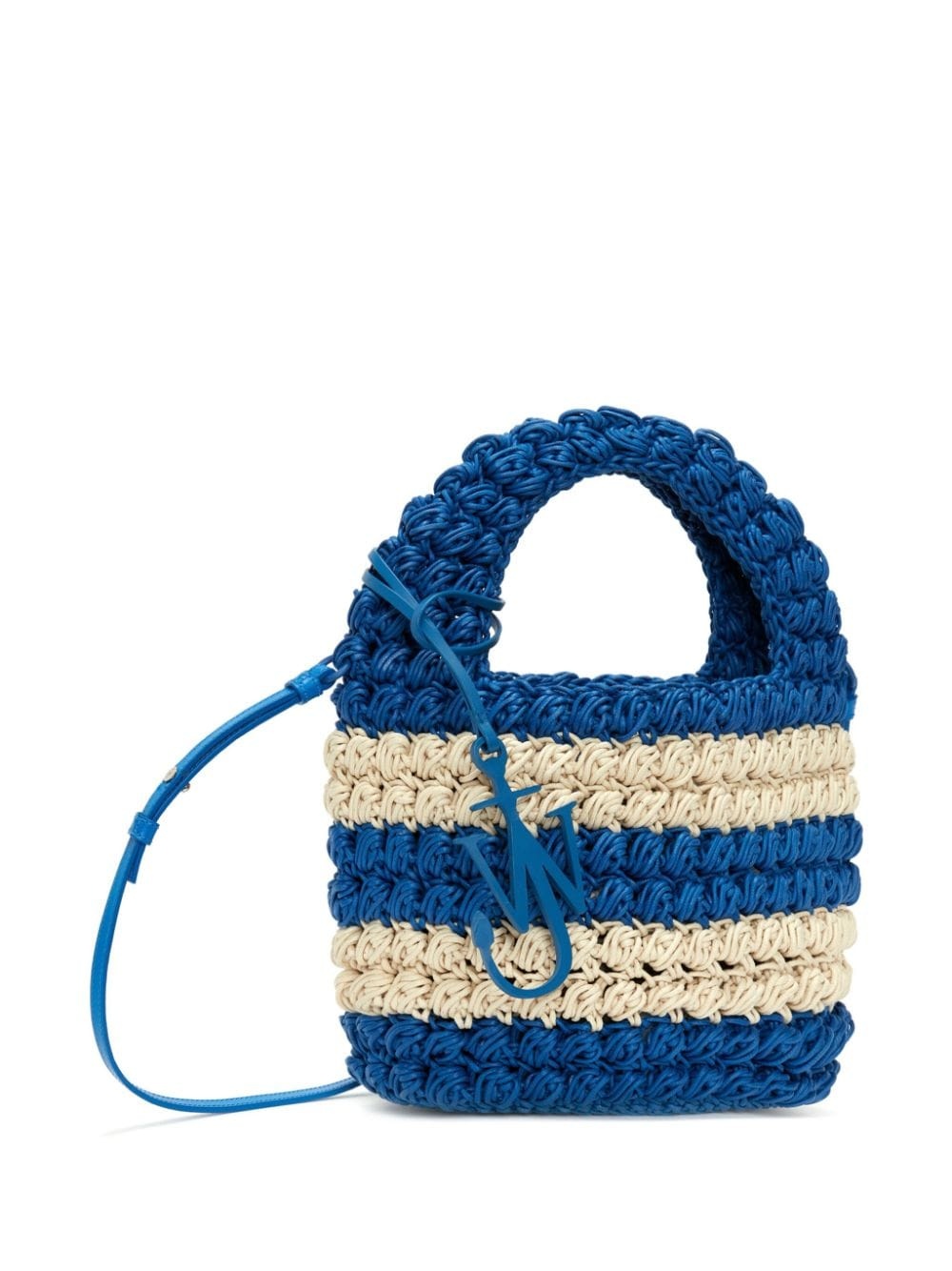 Anchor charm woven handbag - 4
