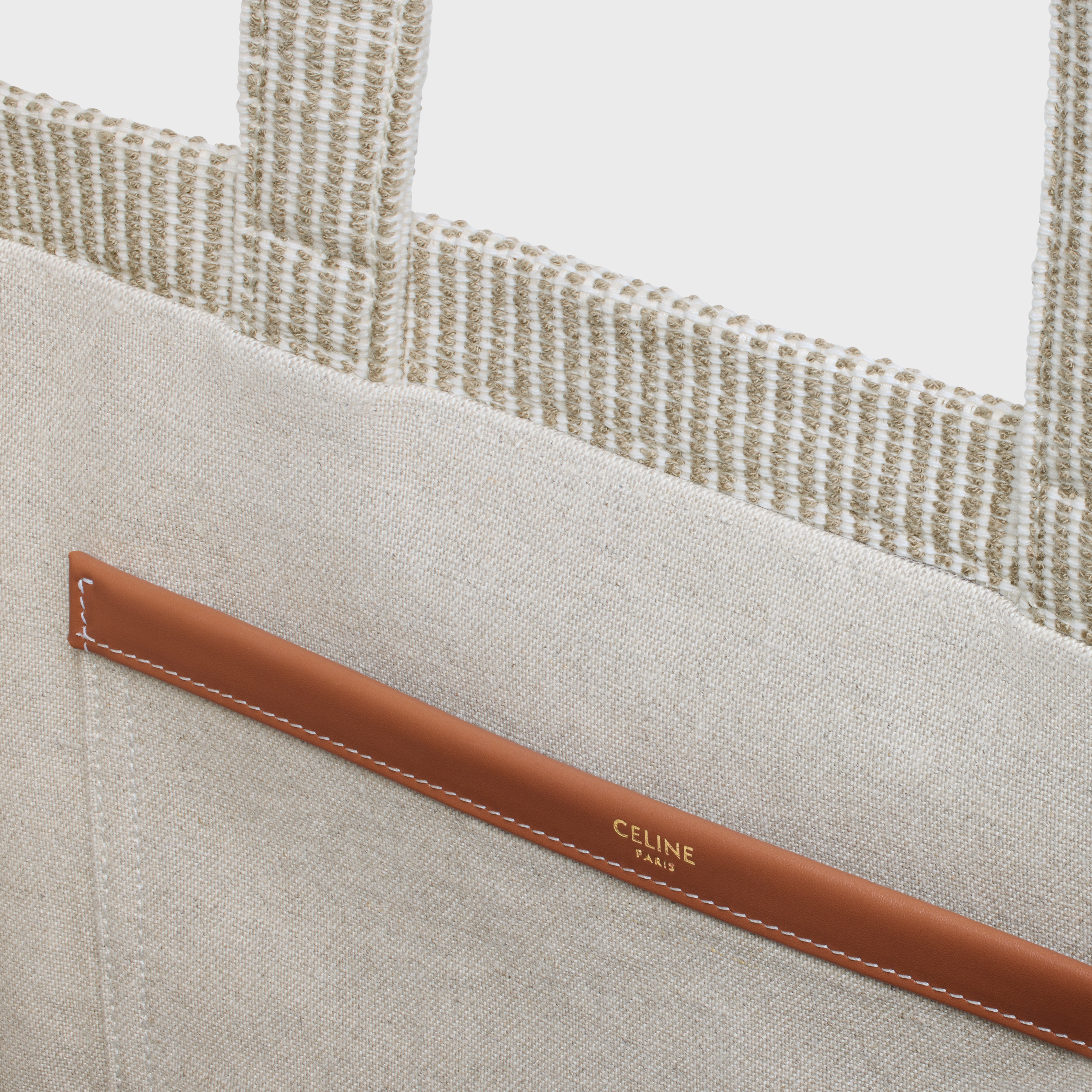 Large Cabas Thais in STRIPED TEXTILE - 4