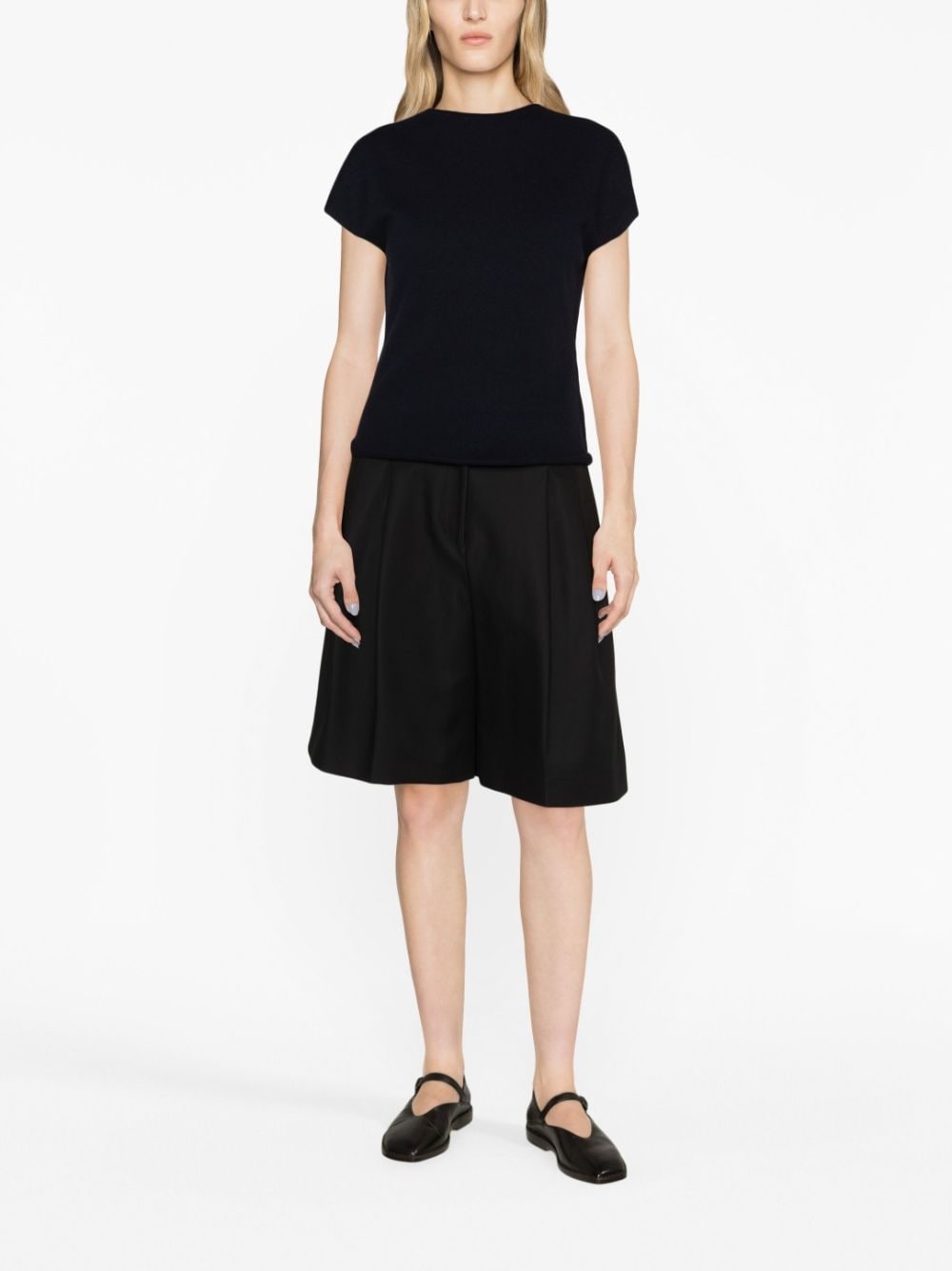 short-sleeve wool-blend T-shirt - 2