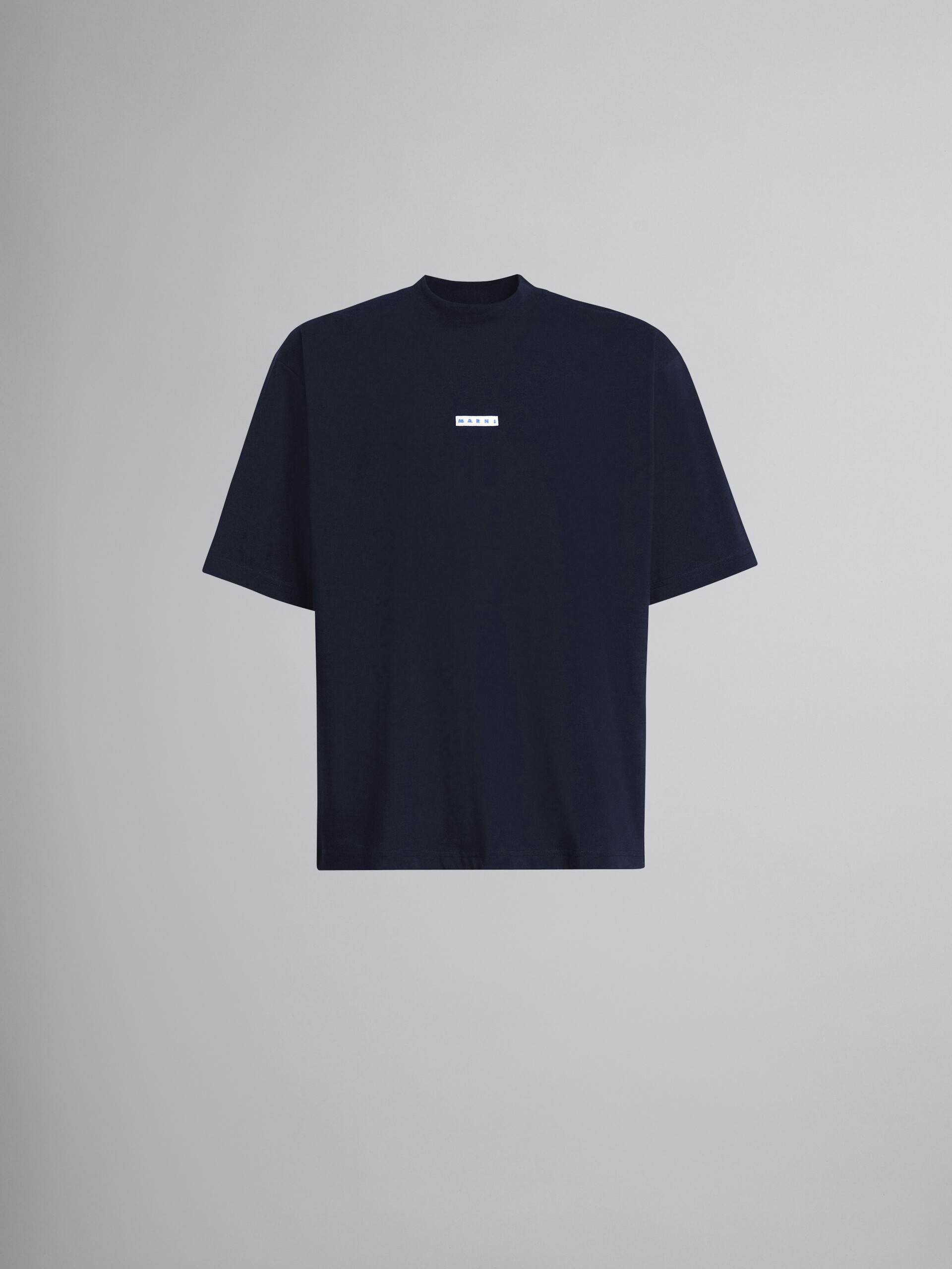 BLACK BIO COTTON JERSEY T-SHIRT - 1