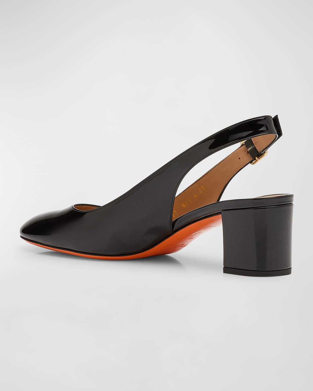 Patent Leather Slingback Pumps - 3