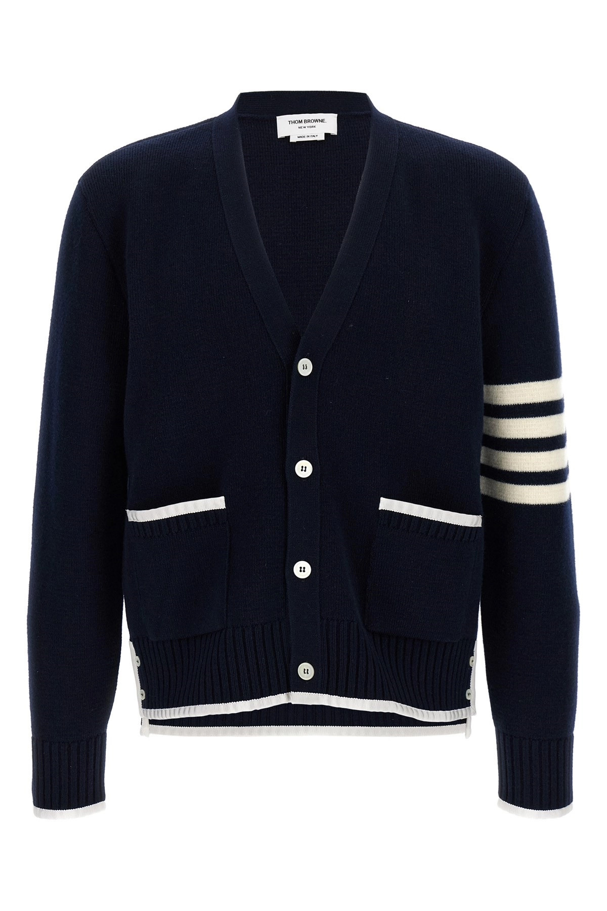 '4-Bar' Wool cardigan - 1