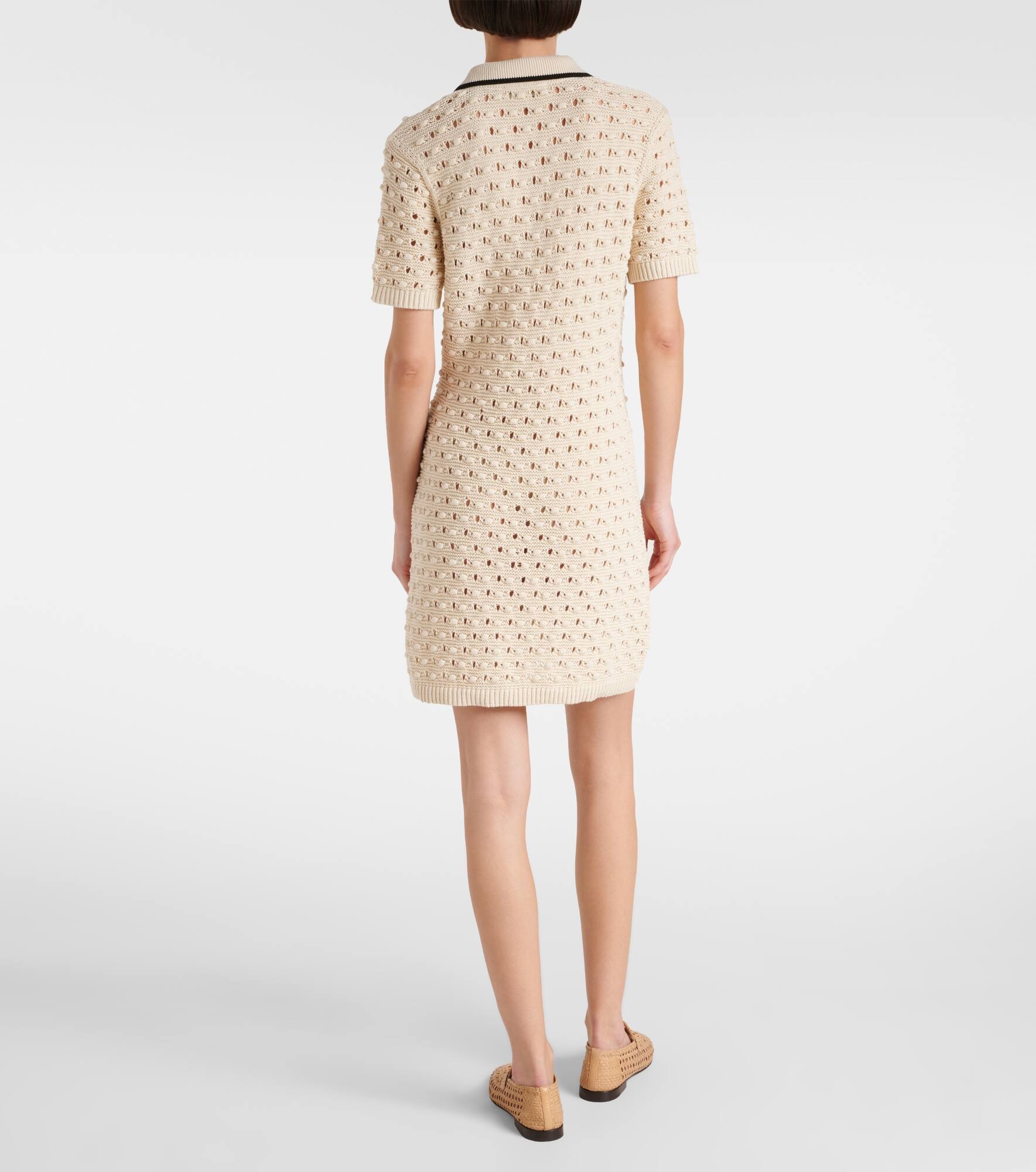 Bauble pointelle cotton polo dress - 3