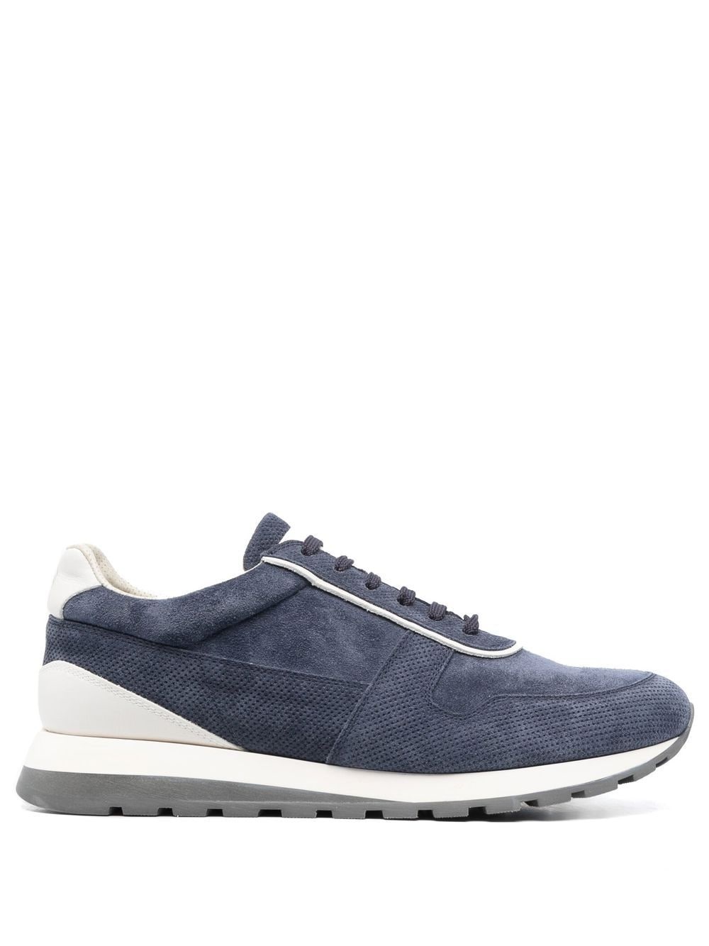 panelled low-top sneakers - 1