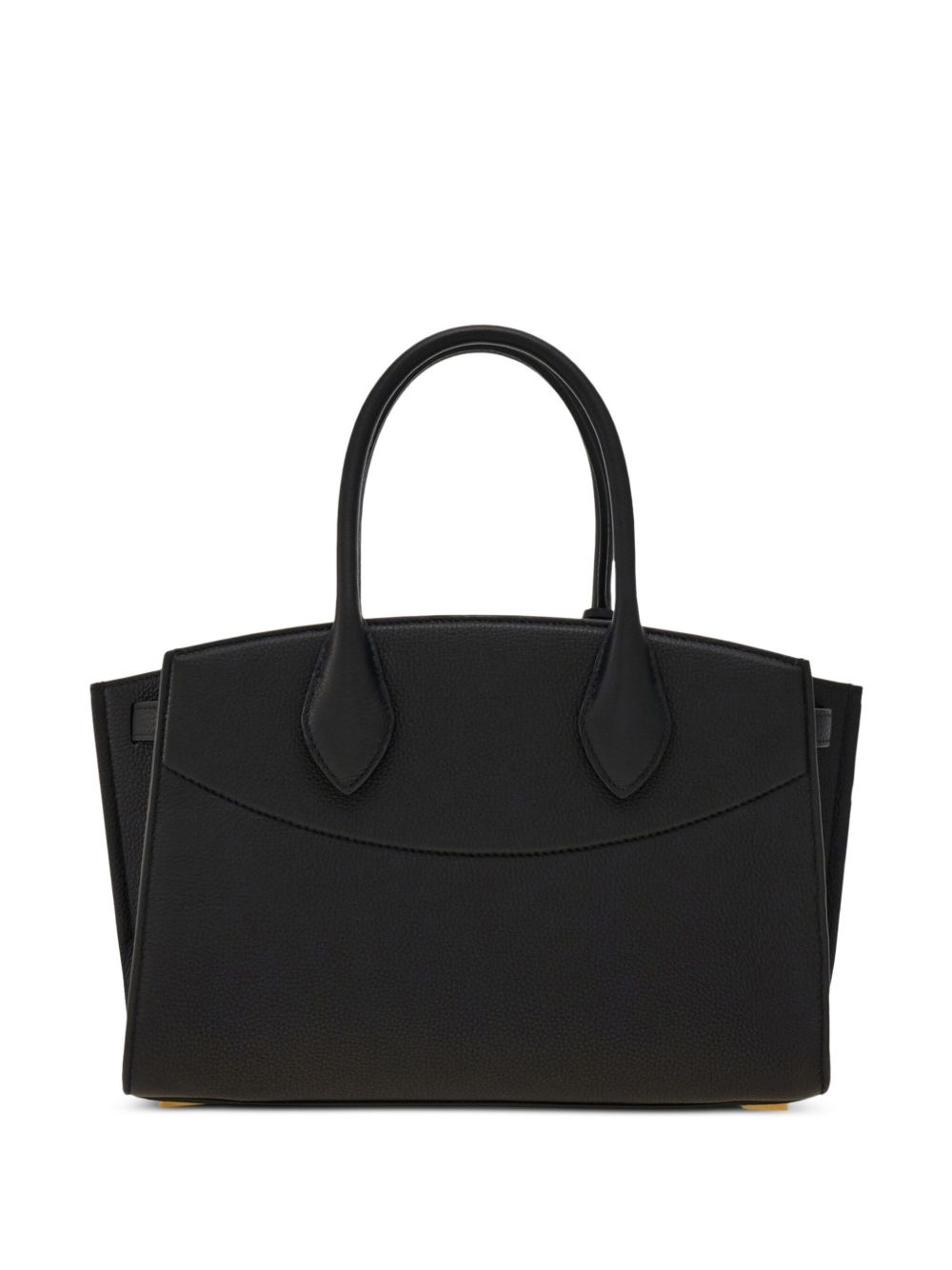 structured leather tote bag - 4