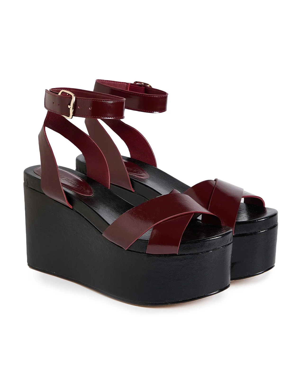 Chloe Leather Wedge Sandals - 1