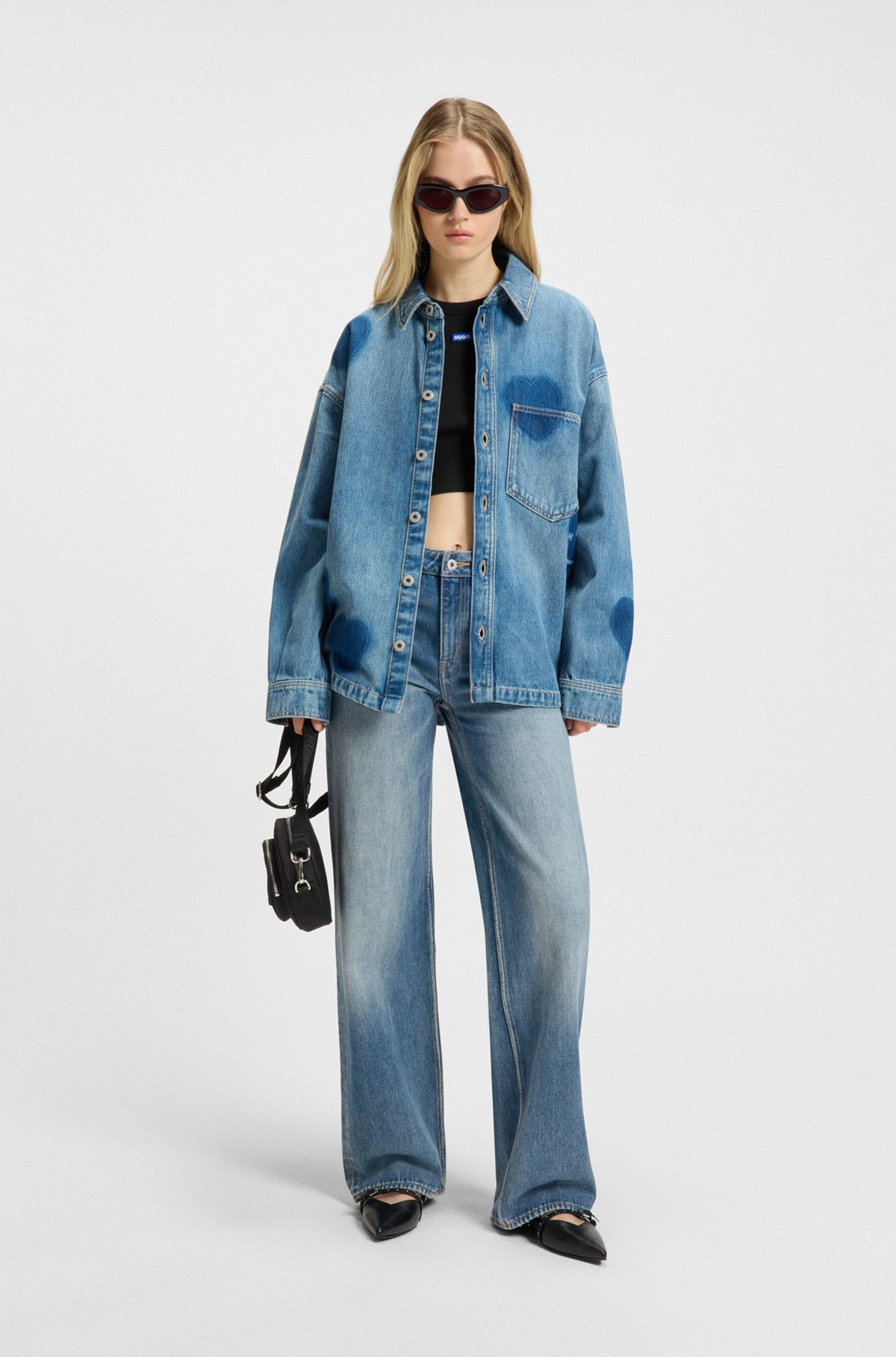 BAGGY-FIT JEANS IN BLUE RIGID DENIM - 3