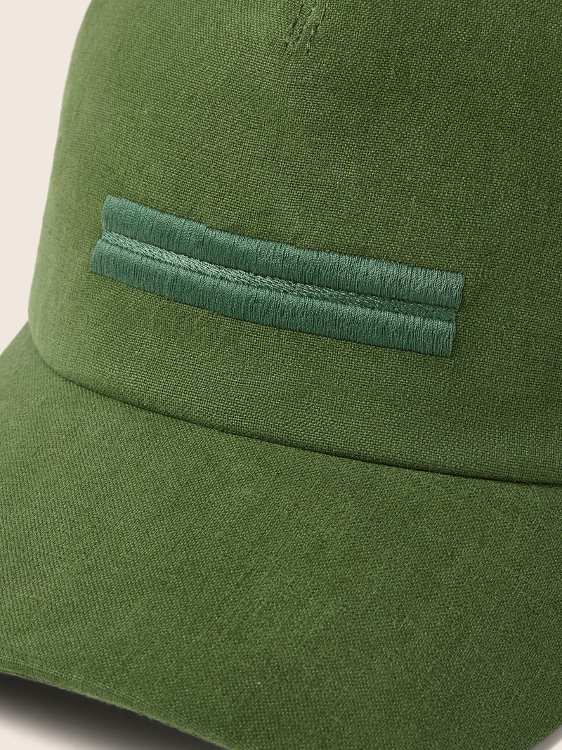 ZEGNA PINE GREEN OASI LINO BASEBALL CAP outlook