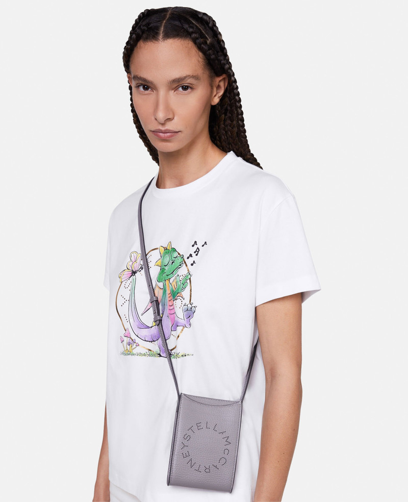 Stella McCartney Logo Grainy Alter Mat Crossbody Phone Pouch outlook