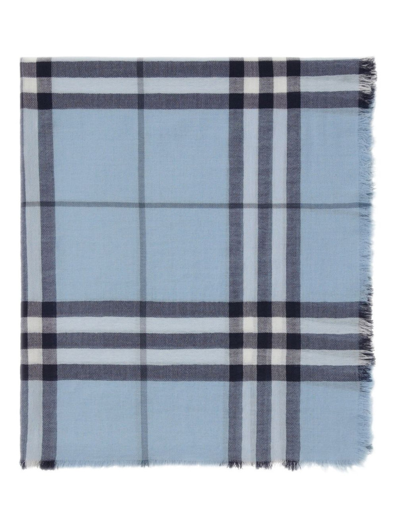 Burberry checked wool scarf outlook