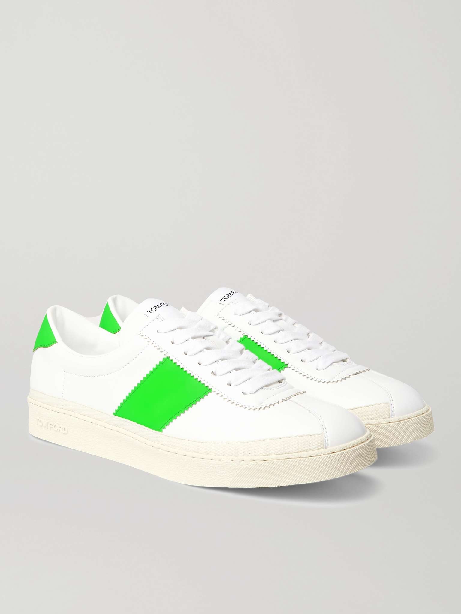 Bannister Panelled Faux Leather Sneakers - 3