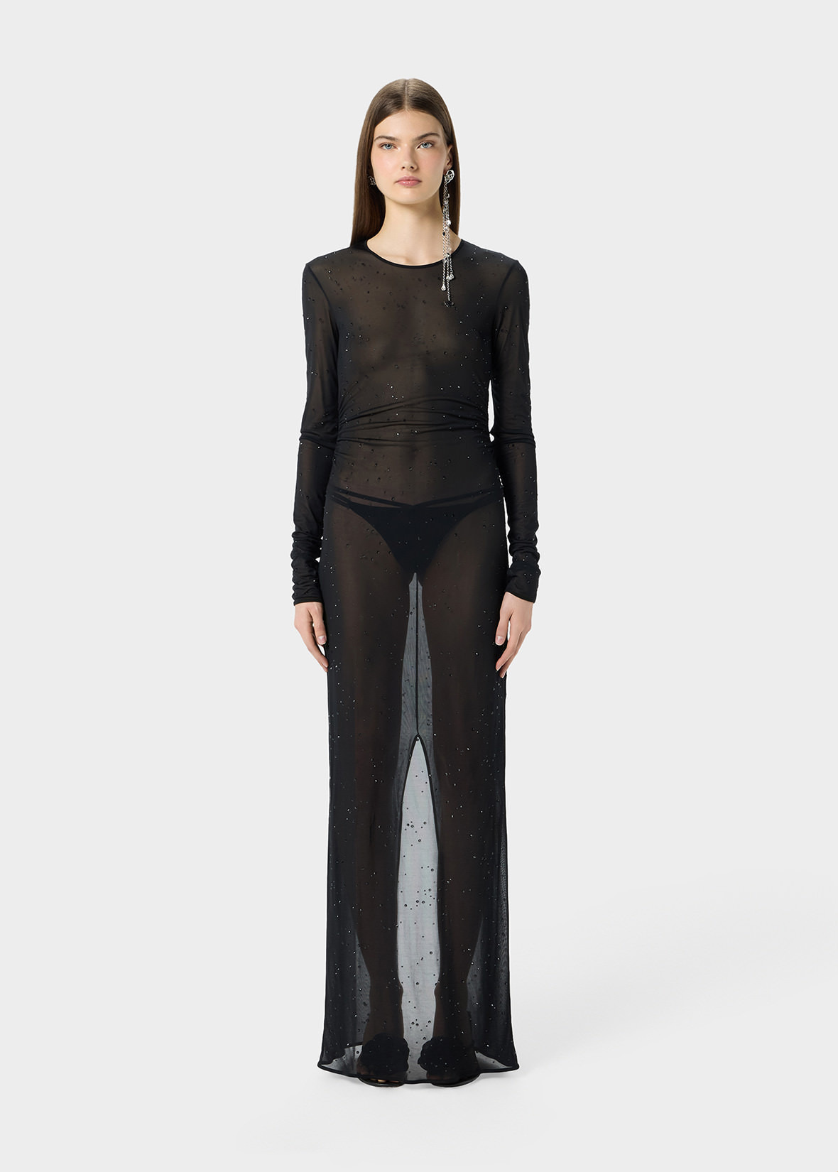 JERSEY LONG DRESS WITH EMBROIDERY - 3