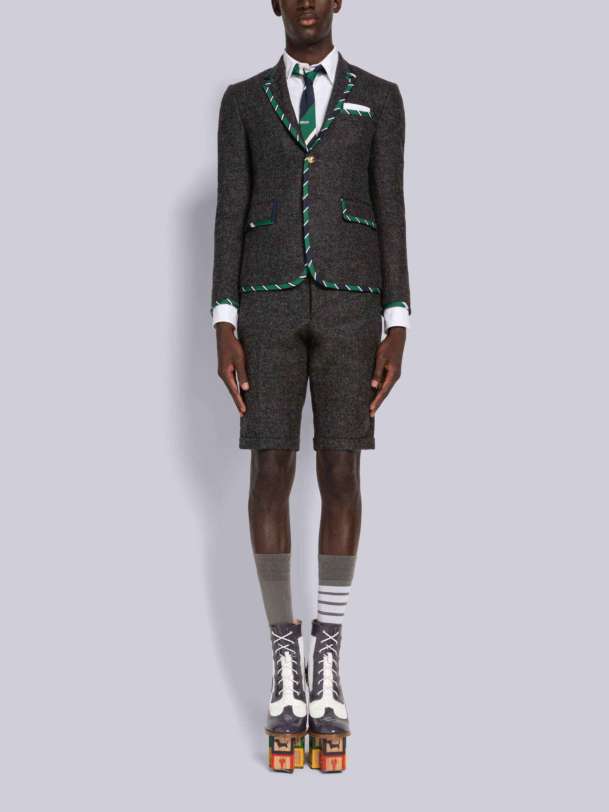 side-stripe tailored shorts - 4