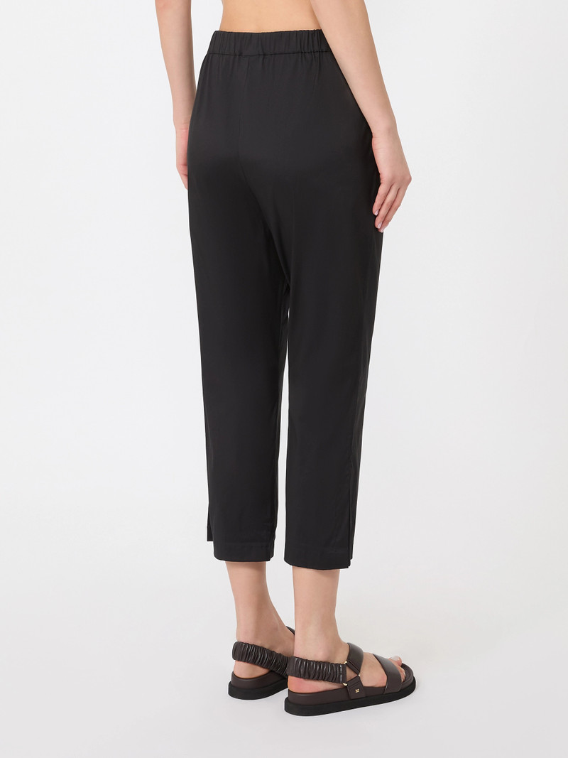 CURVE Stretch cotton Capri trousers - BLACK 4