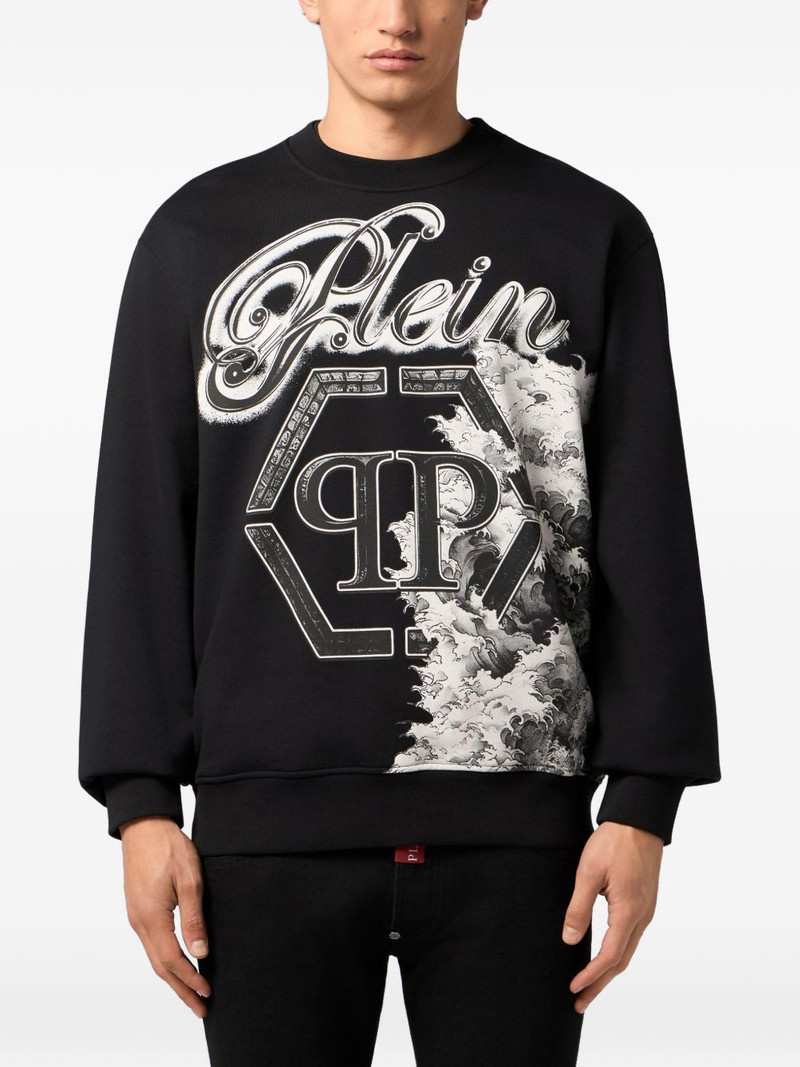 PHILIPP PLEIN crew-neck graphic sweatshirt outlook