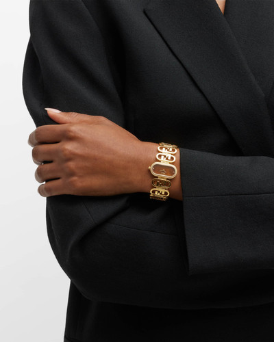 FENDI O'Lock Horizontal Oval Bracelet Watch with Diamonds outlook