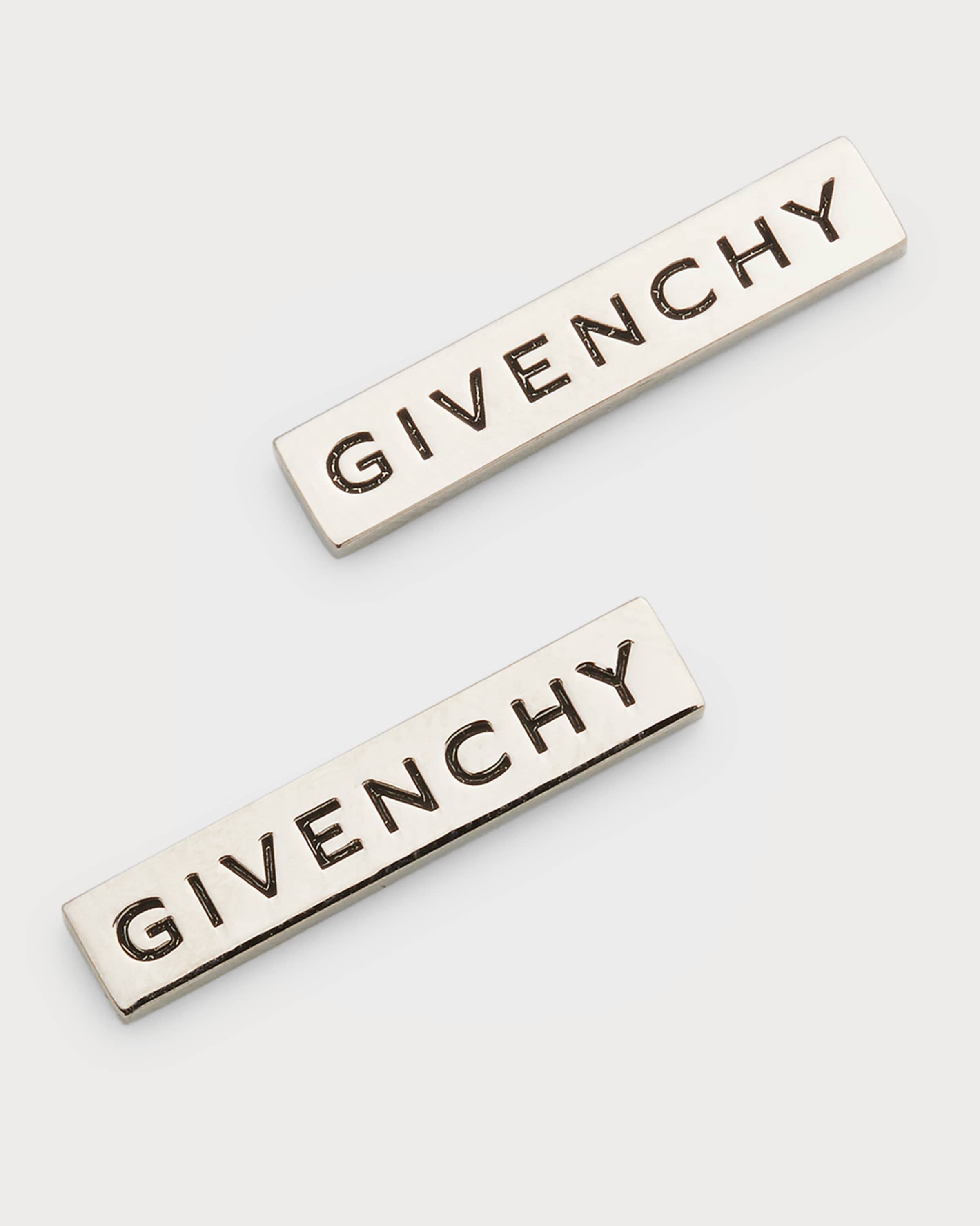 Logo Nameplate Stud Earrings - 1