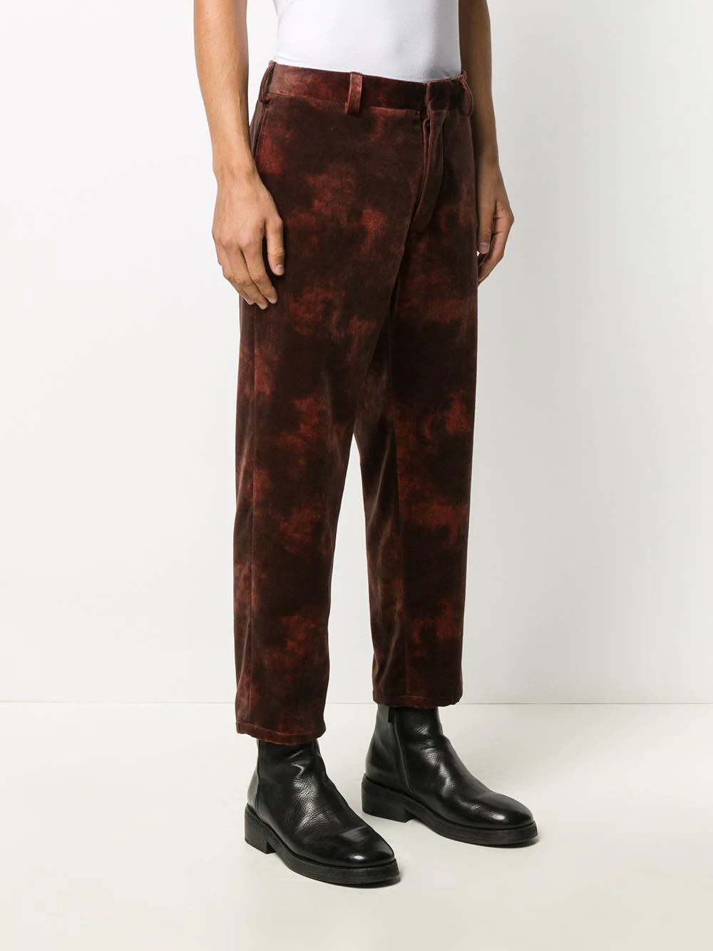 bleached velvet trousers - 3