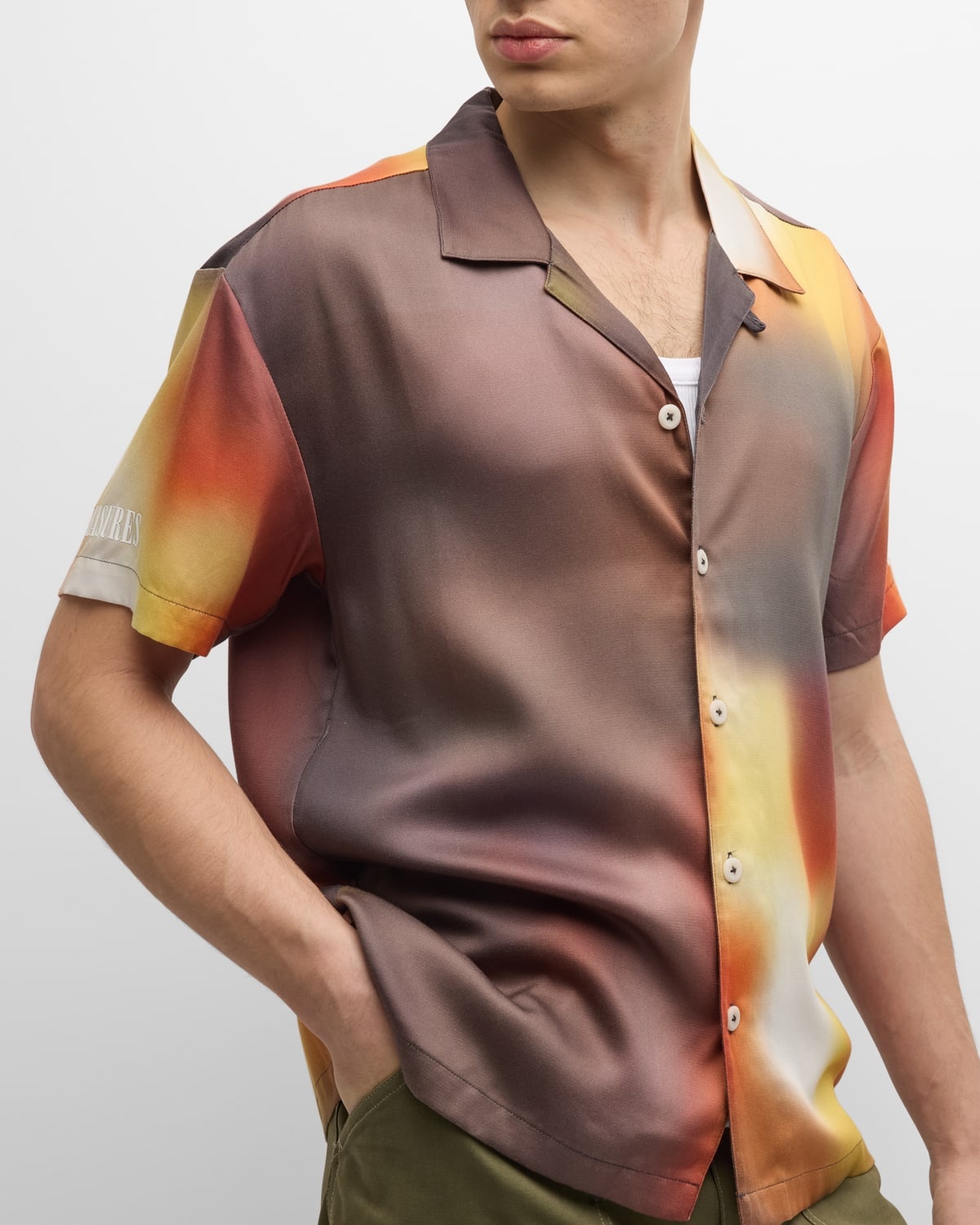 x Pleasures Men's Multicolor Camp Shirt - 6