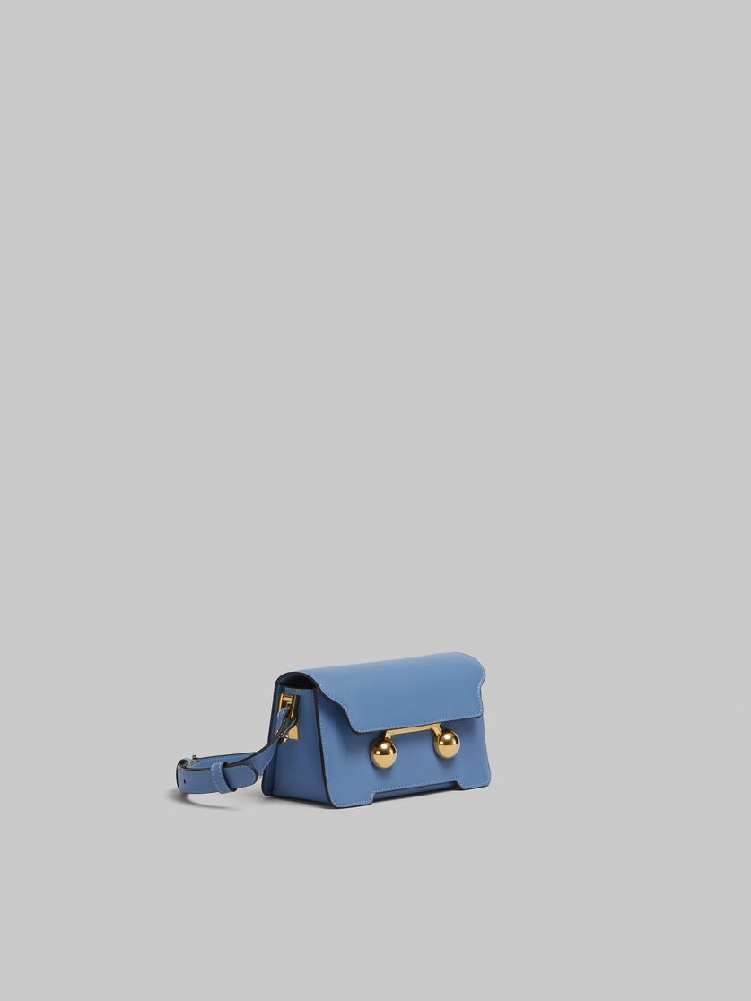 BLUE LEATHER TRUNKAROO MINI SHOULDER BAG - 6