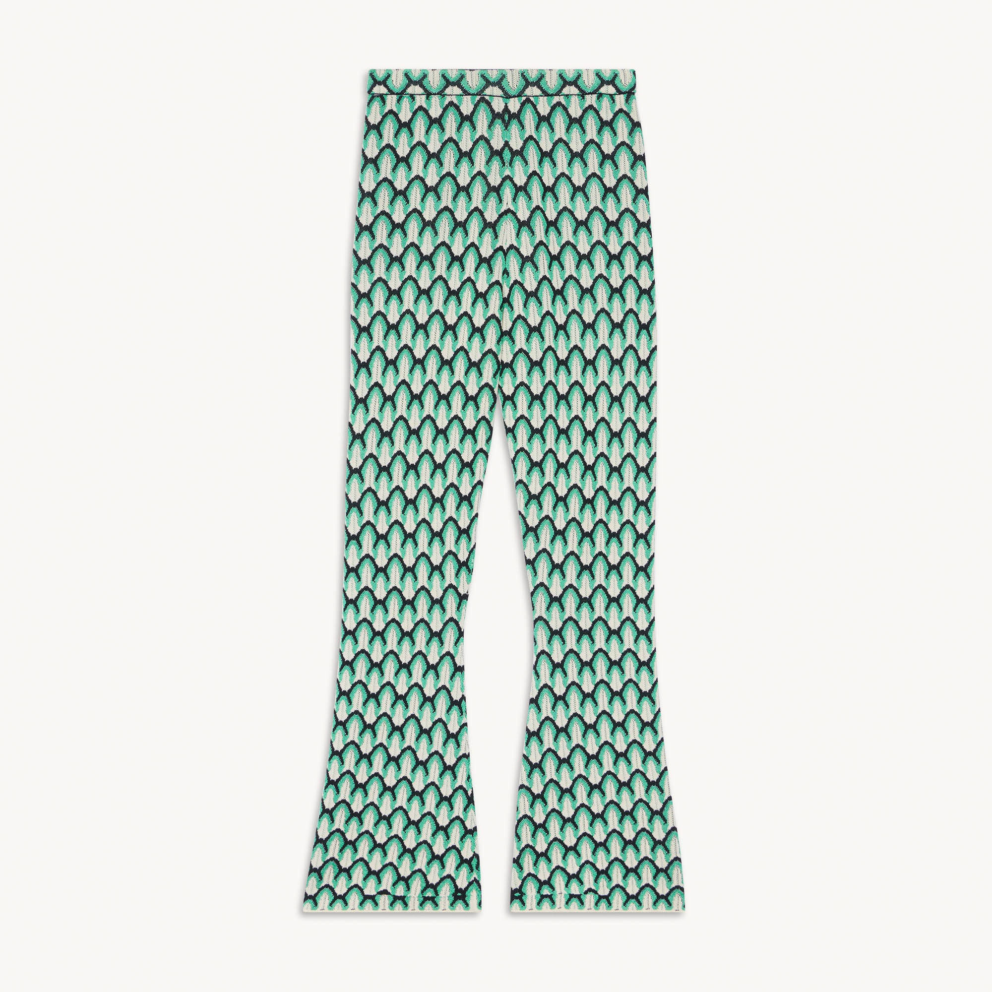 Fancy stitch knitted pants - 1