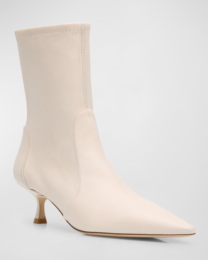 Naomi Stretch Leather Ankle Booties 3