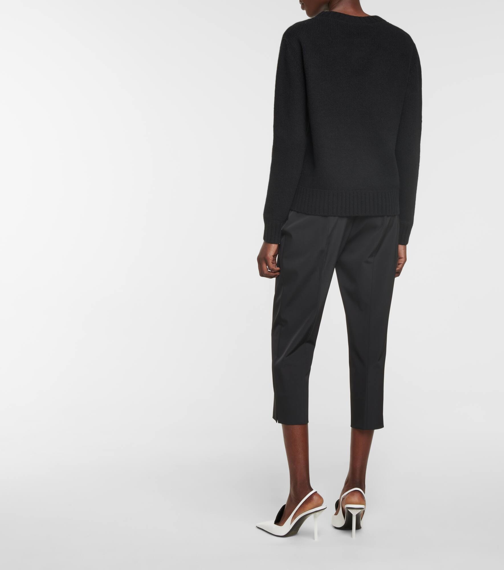 Logo wool and cashmere sweater - 3
