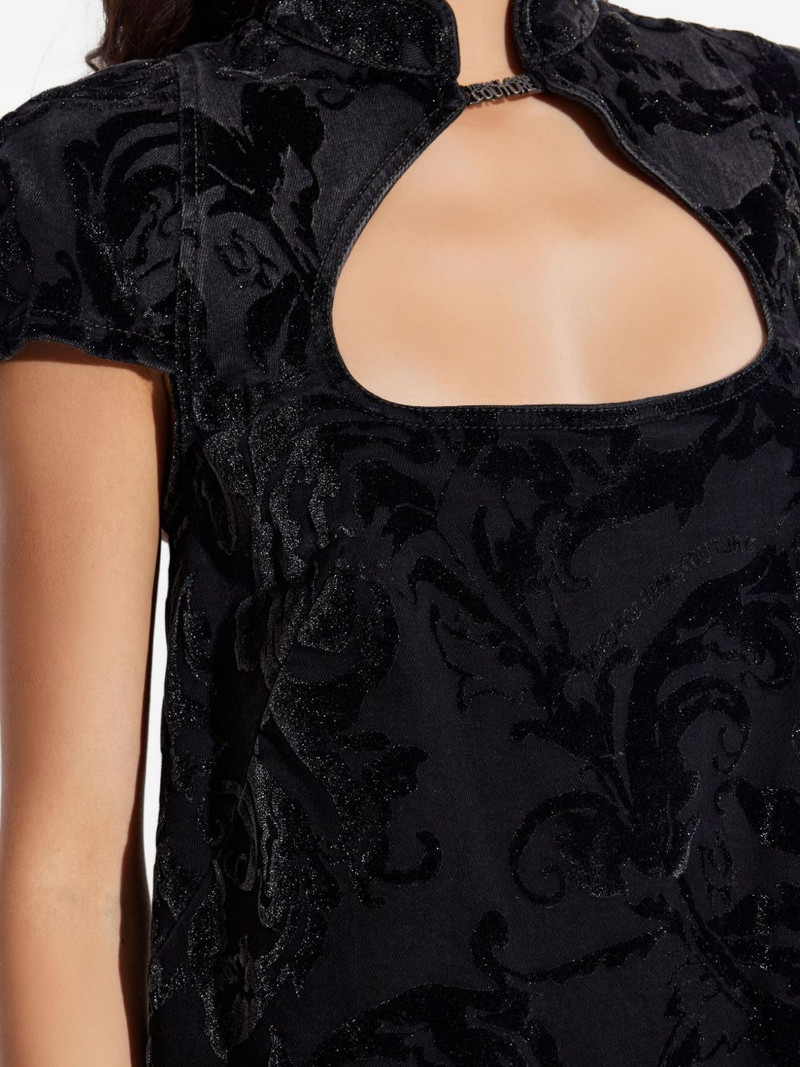 cut-out floral mini party dress 5