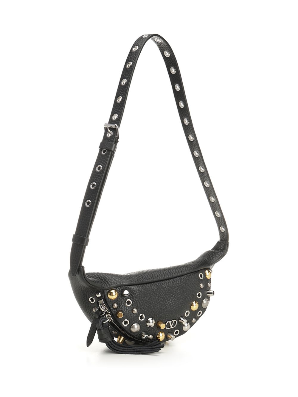Belt Bag | Nellcote | Vit.St.Alce/Pall.Multi Studs-Logo Belt Bags Black - 2