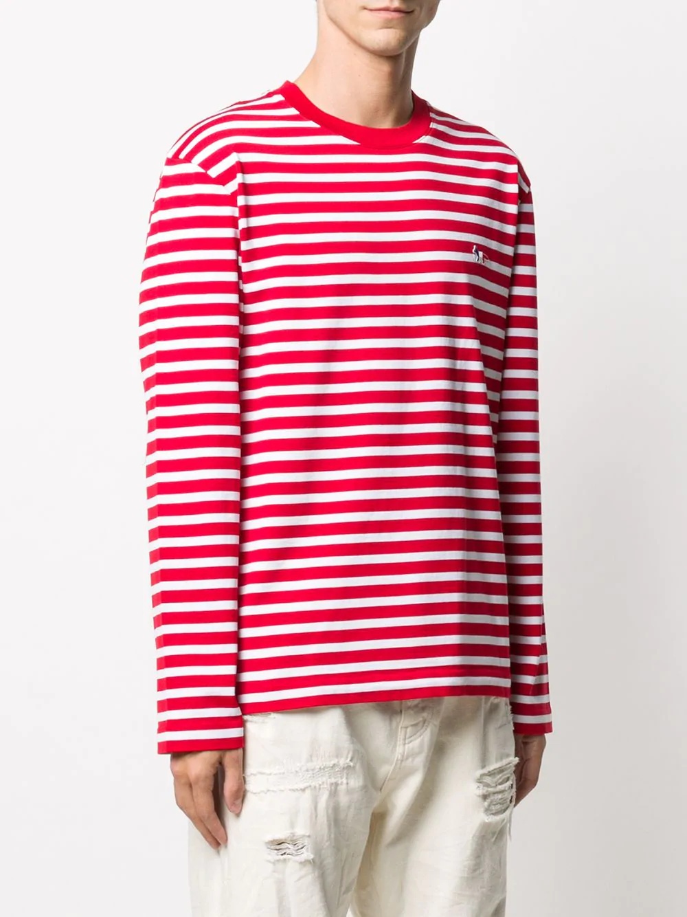 horizontal stripe sweatshirt - 4