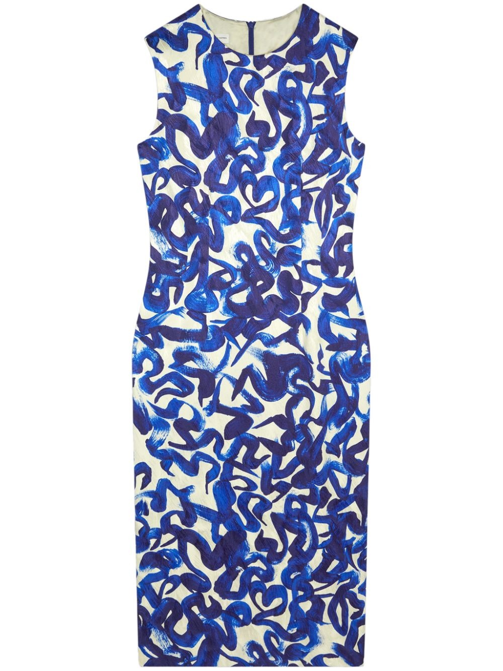 abstract-print midi dress - 1