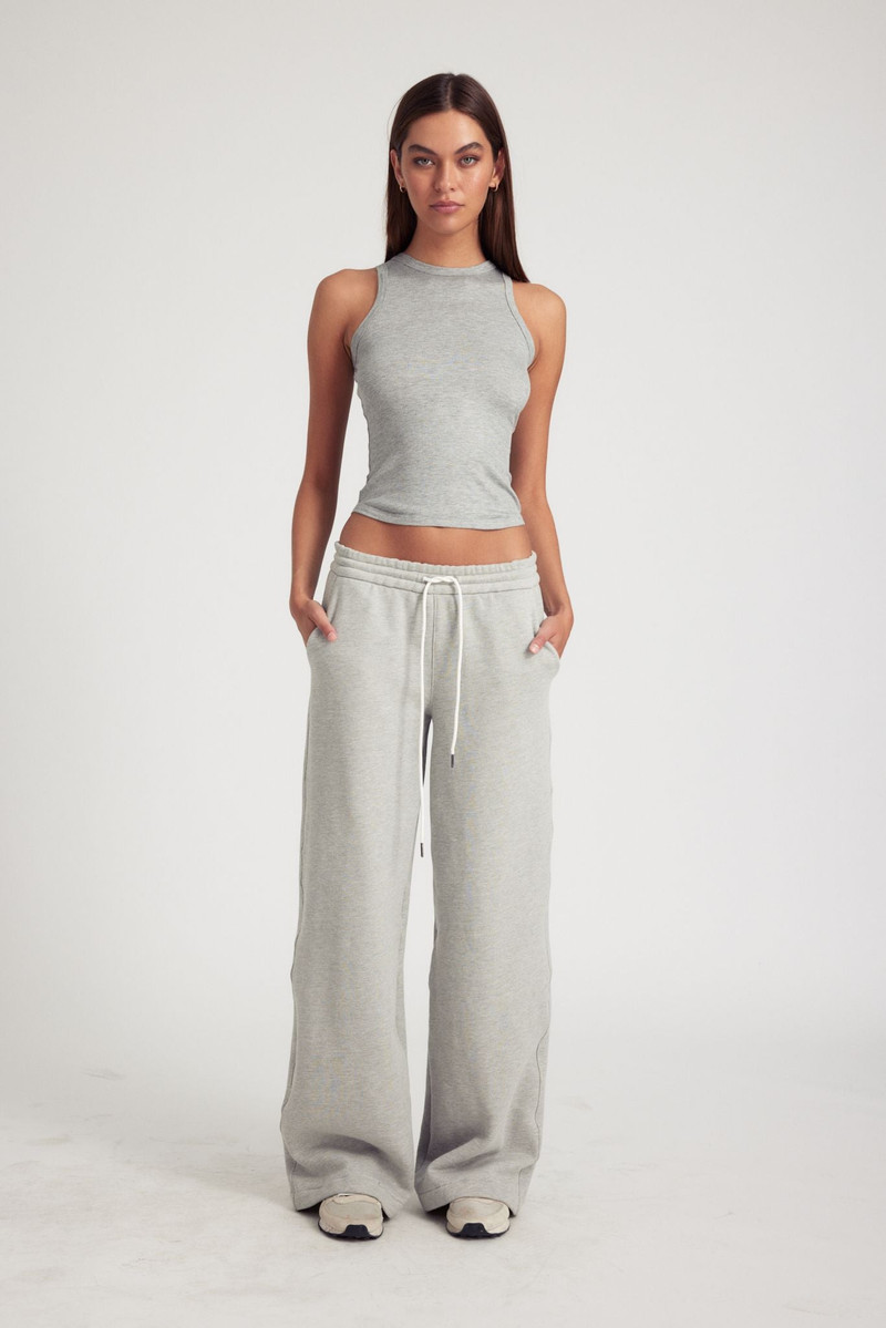 HEATHER GREY BAGGY SWEATPANTS 1