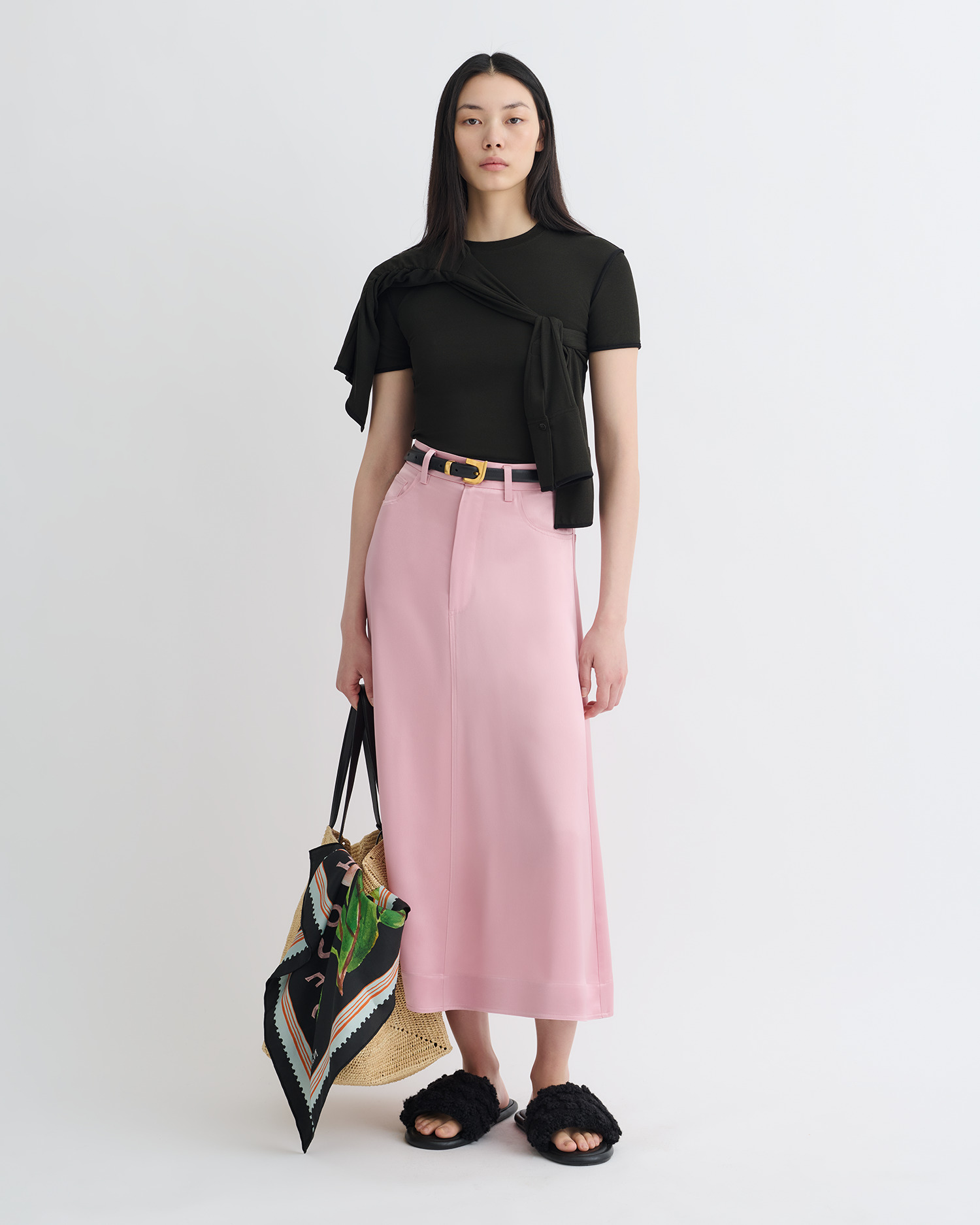 Slip Satin Midi Skirt - 4