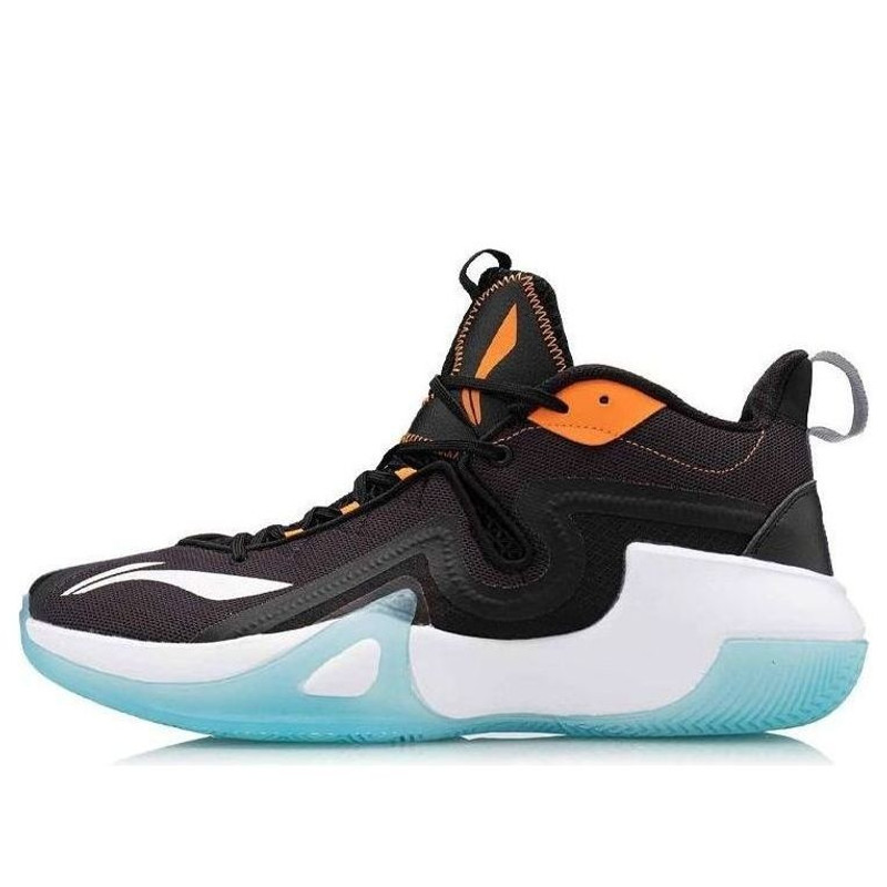 LI-NIng Bad Five Mid-top Basketball Competition Shoes Black/Blue ABPQ045-1 - 1