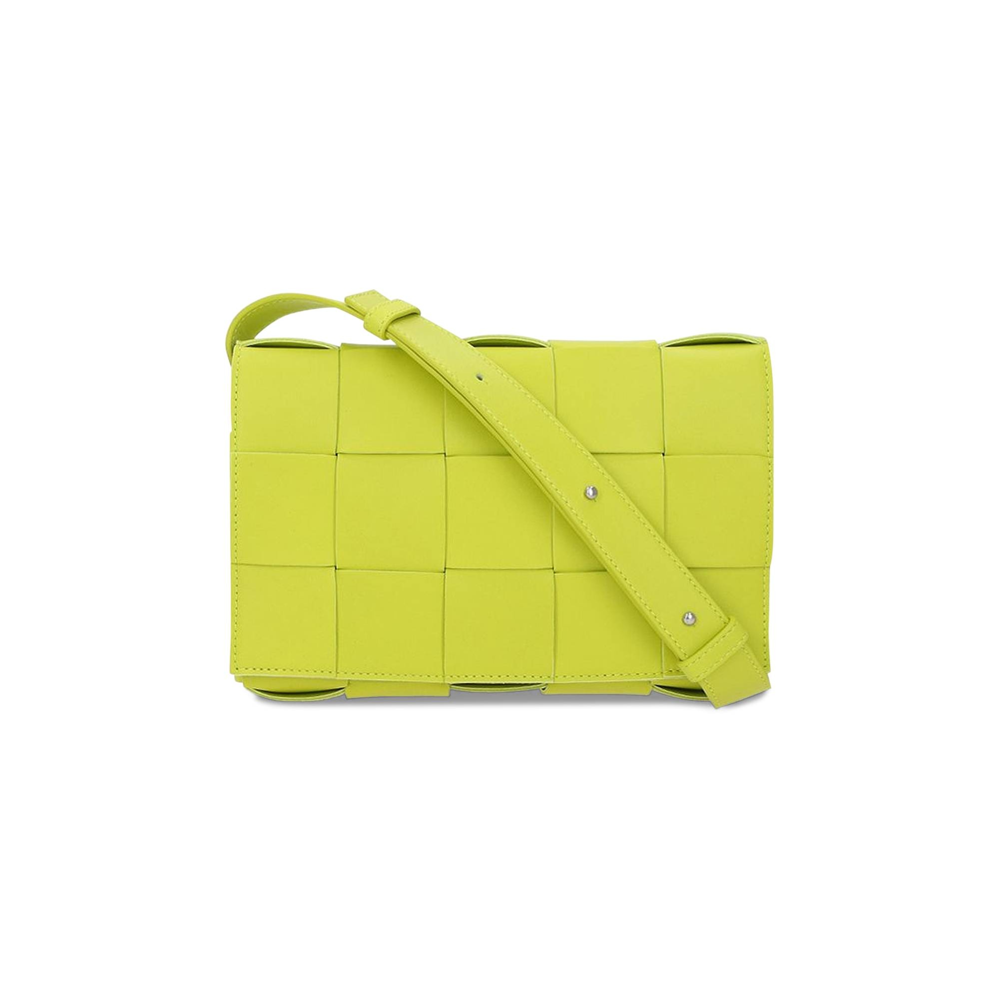 BOTTEGA VENETA アシッドキウイ ケース Bottega Veneta - Turn Intrecciato Pouch in Acid Kiwi