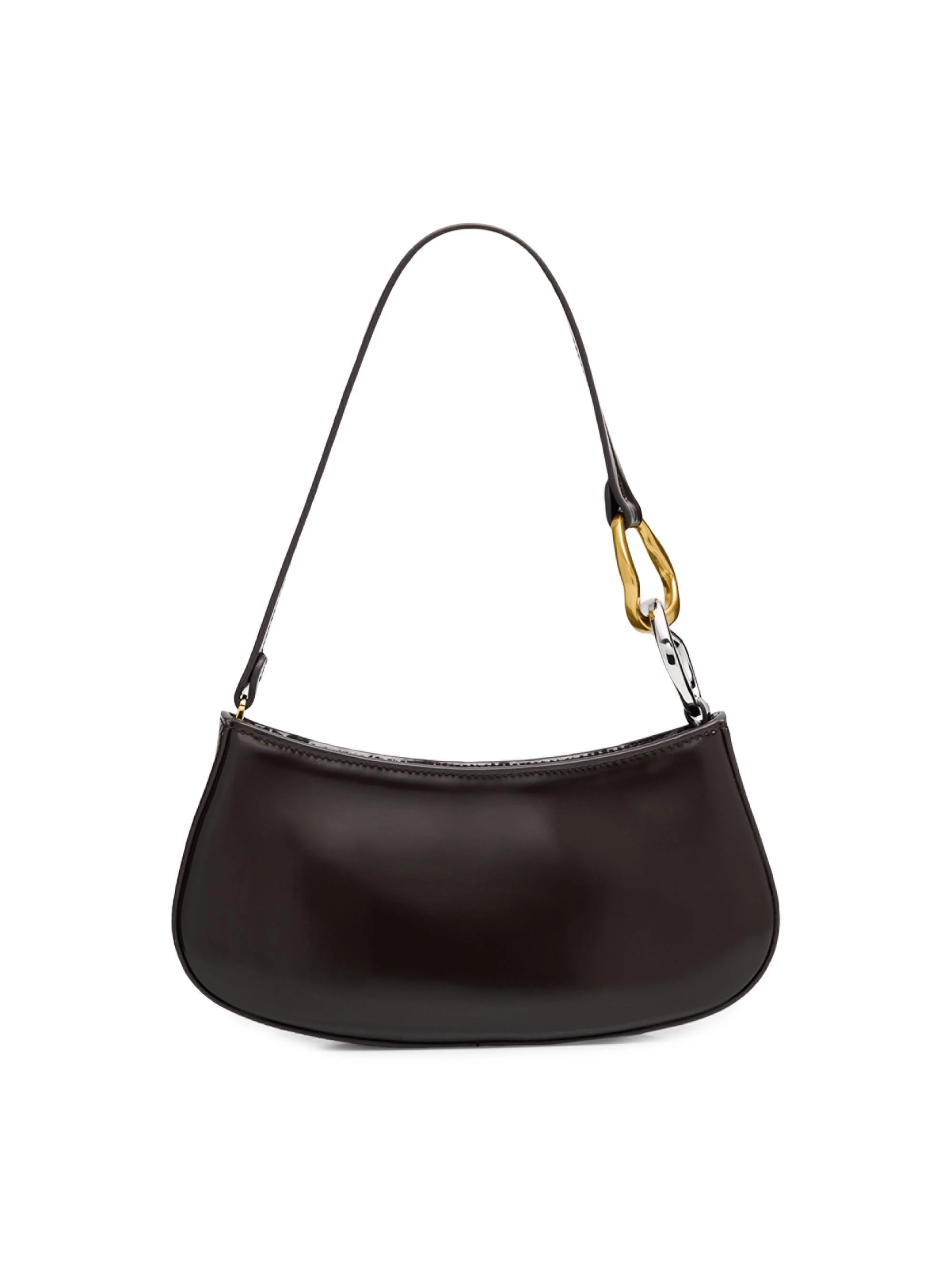 Women's Ollie Leather Shoulder Bag - Espresso - 1