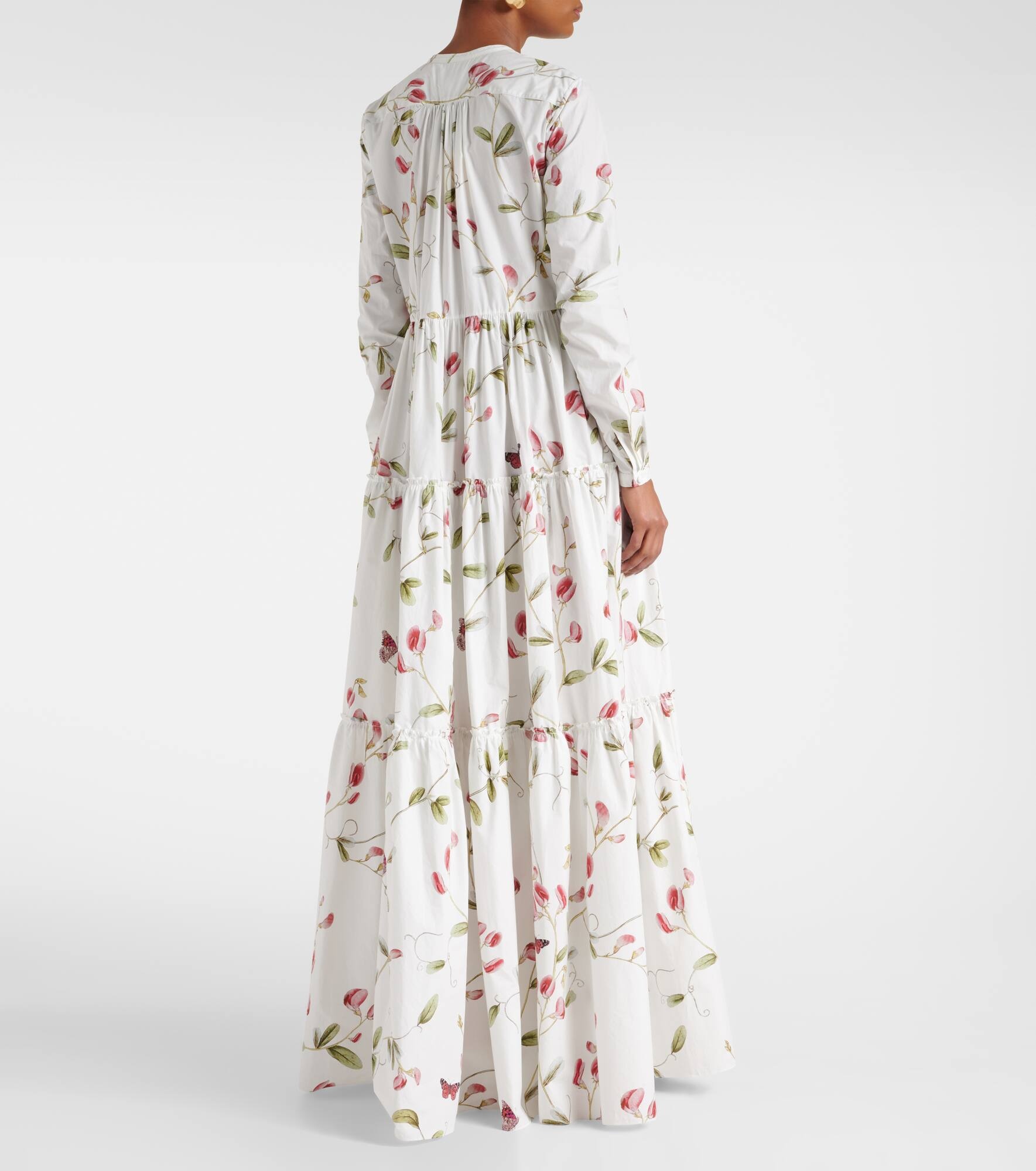 Floral cotton maxi dress - 3