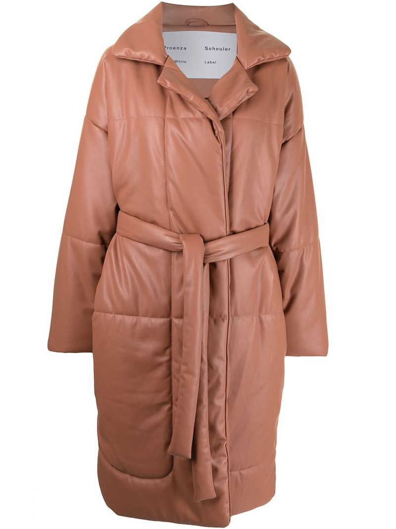 belted padded coat 1