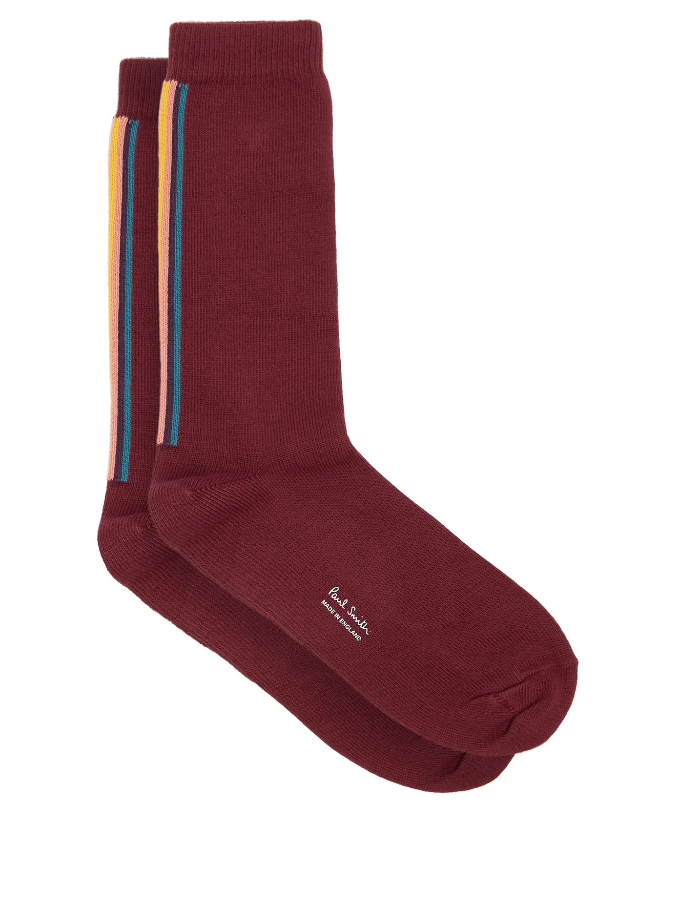 Artist-stripe intarsia stretch-cotton socks - 1