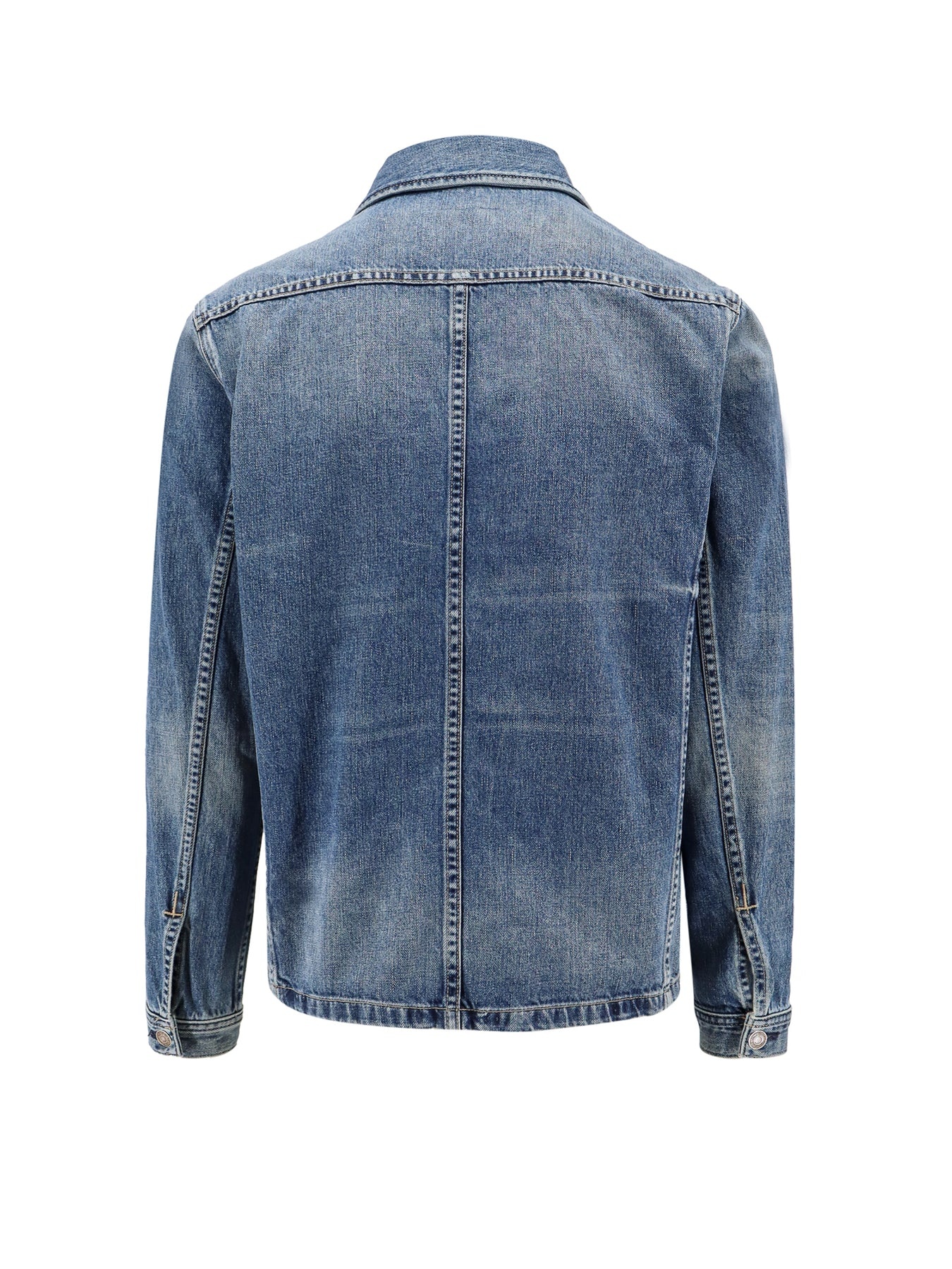 Denim jacket with logo label - 2