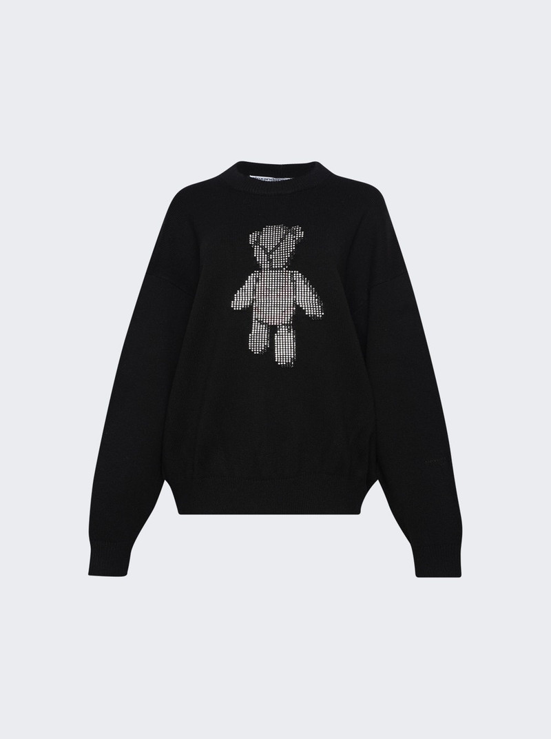 Pullover With Crystal Beiress Inlay Black - 1