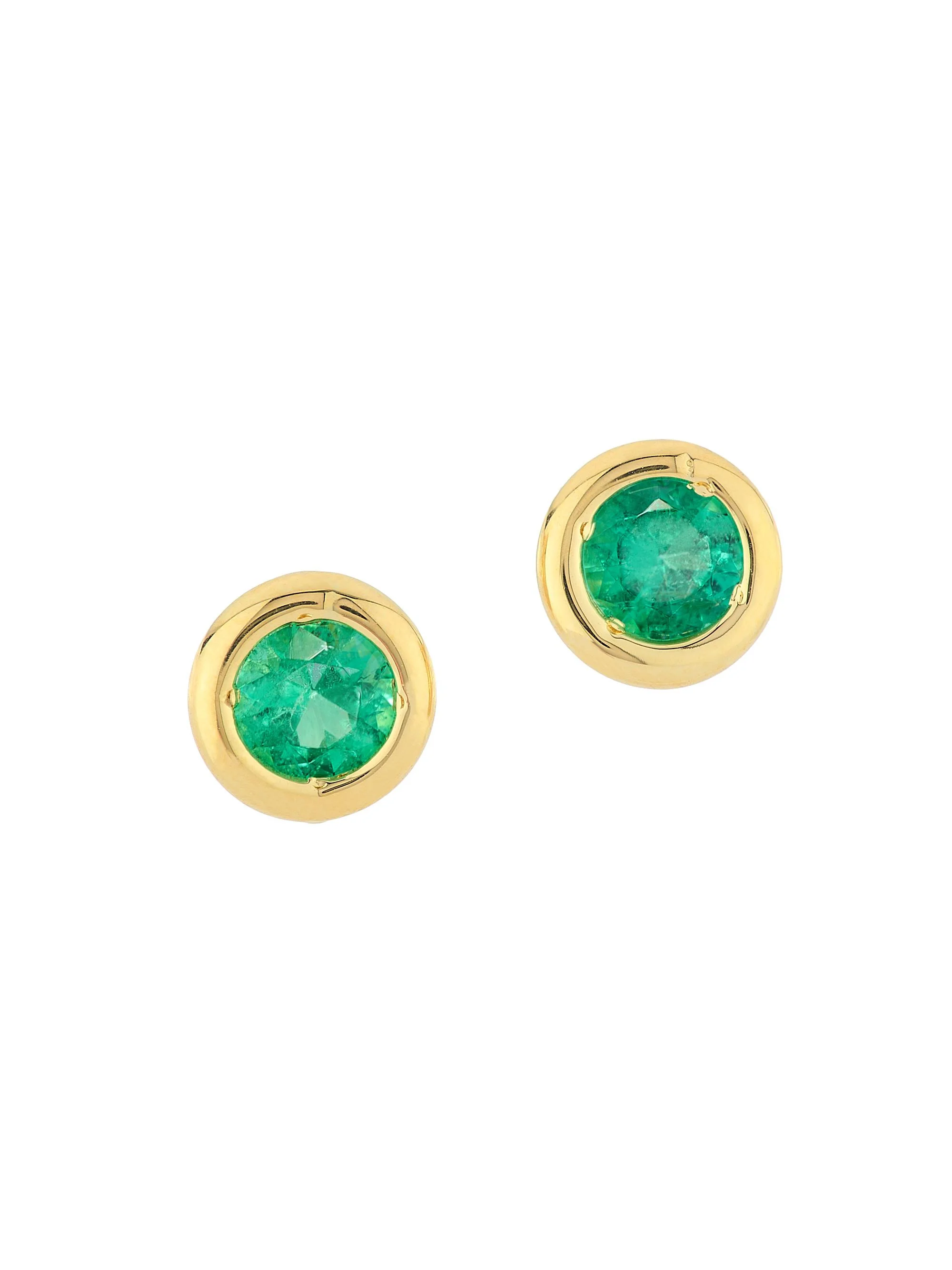 Women's Tiny Treasures 18K Yellow Gold & Emerald Stud Earrings - Emerald - 1